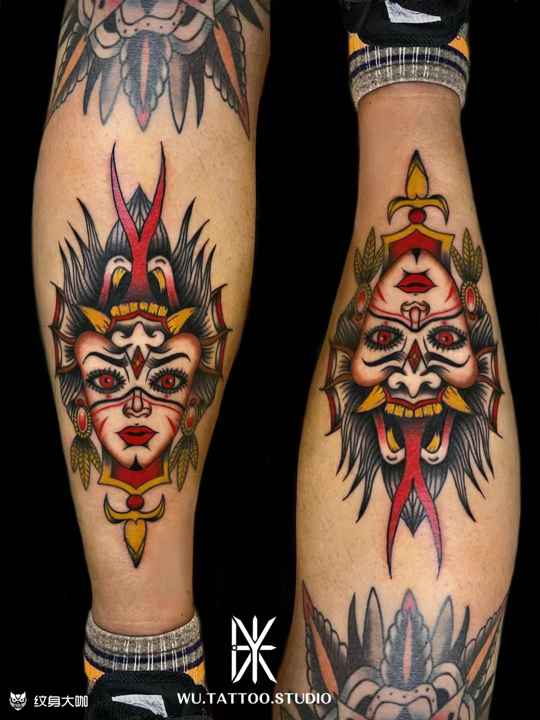 双面人_纹身图案手稿图片_thorn.的纹身作品集
