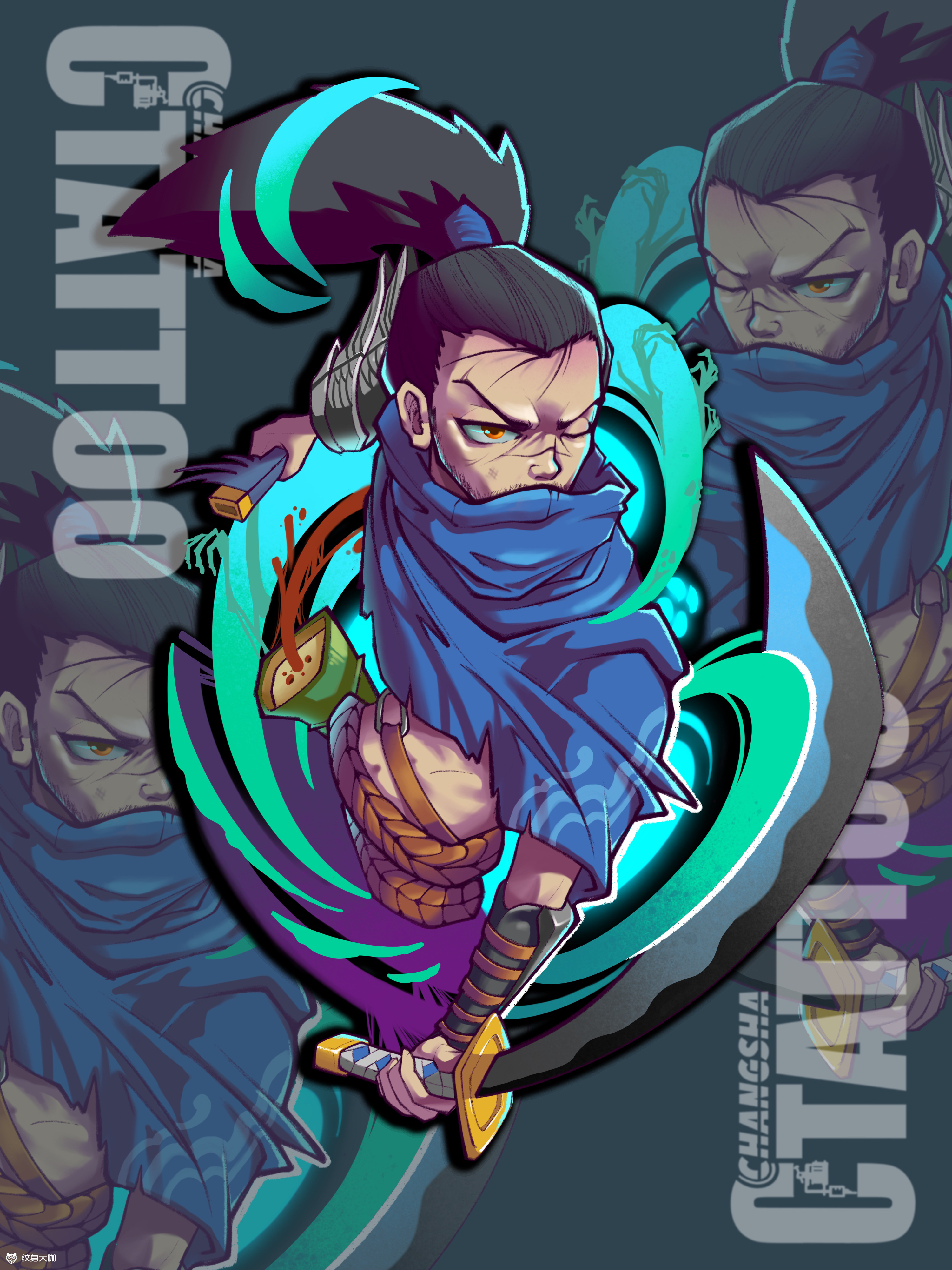 亚索英雄联盟系列第二弹快乐_纹身吧社区 - 纹身大咖