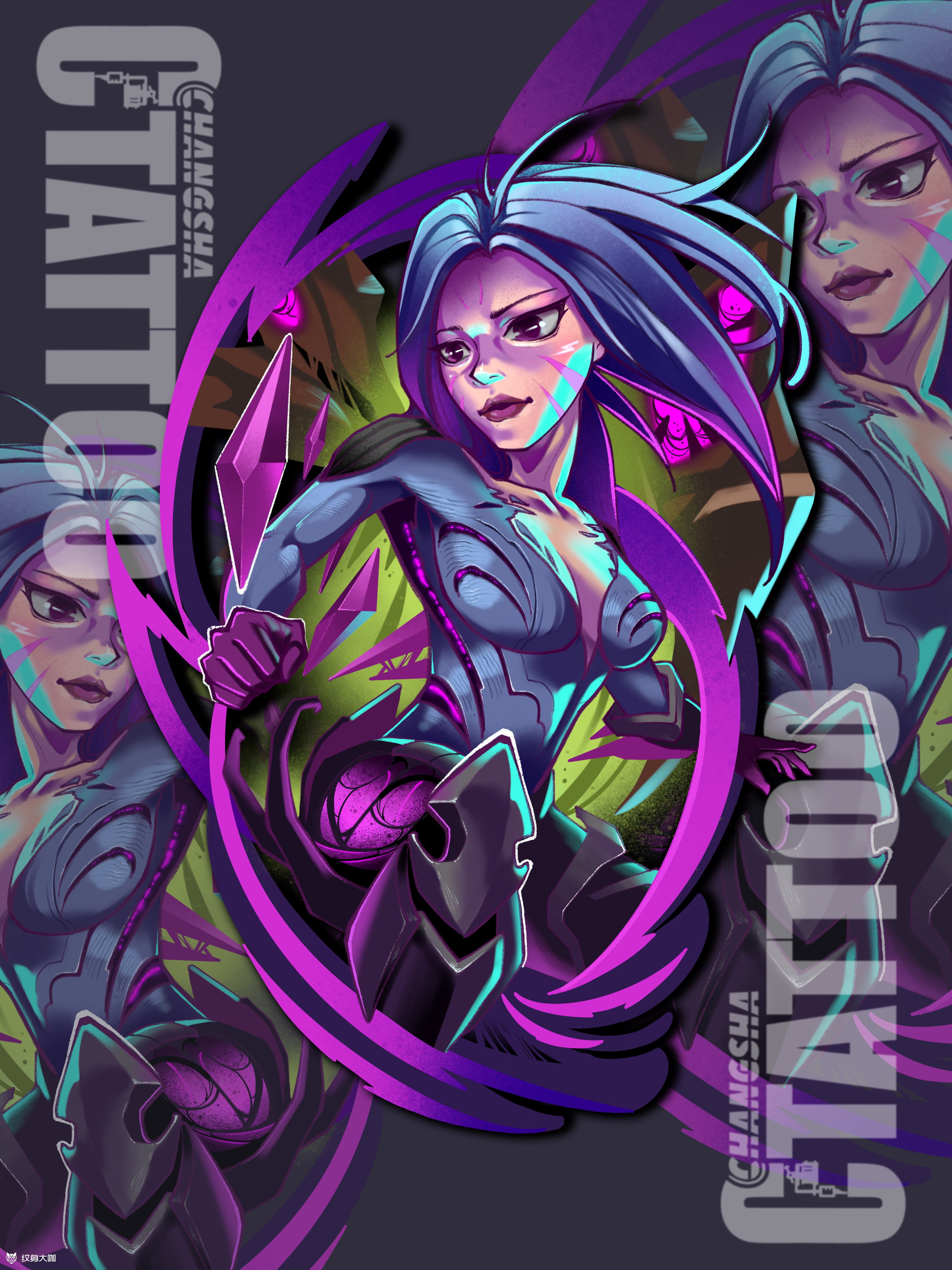 英雄联盟系列第三弹 卡莎本来_纹身吧社区 - 纹身大咖