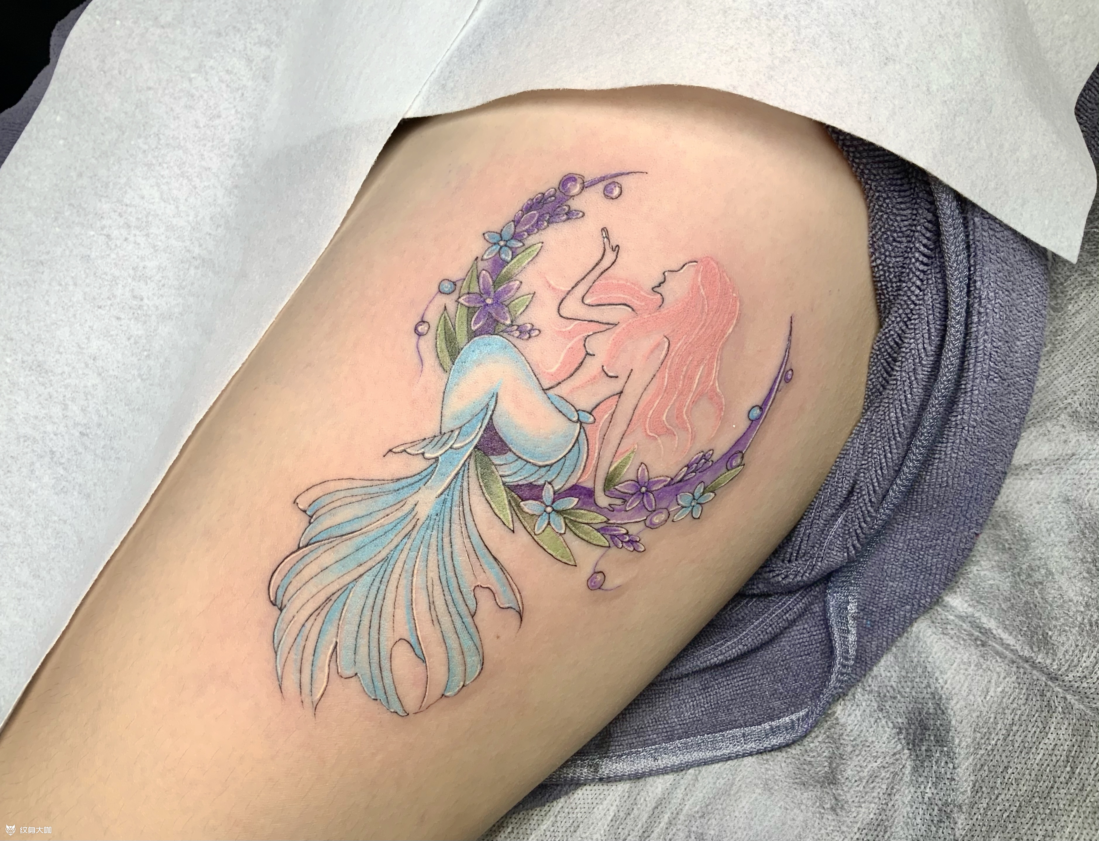 美人鱼_纹身图案手稿图片_忠义堂的纹身作品集