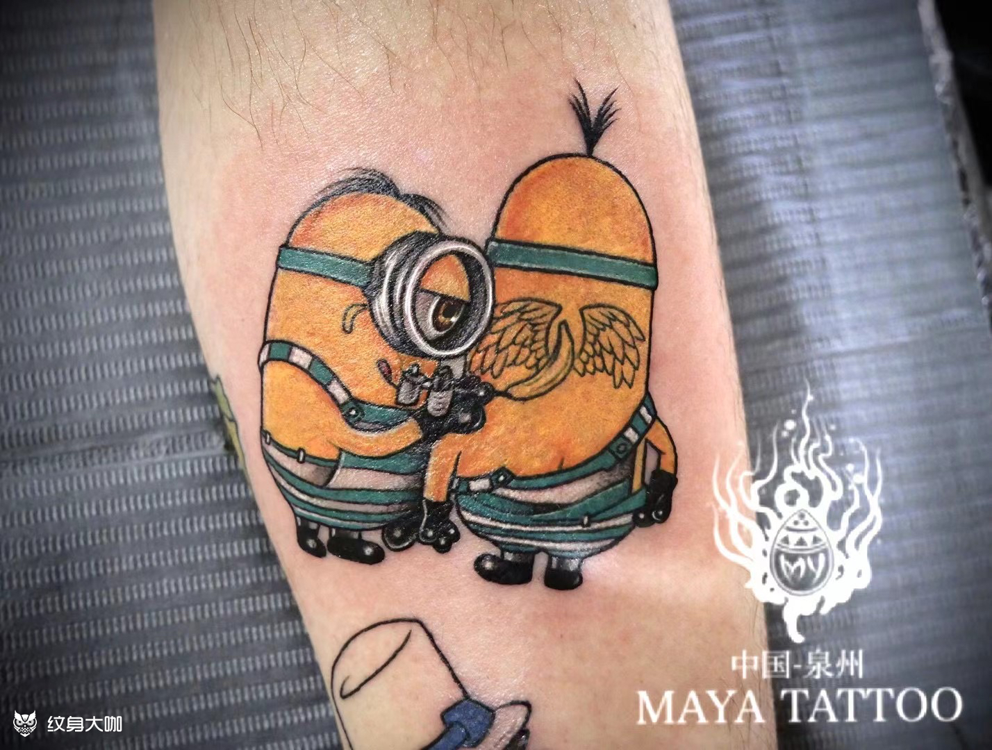 小黄人_纹身图案手稿图片_吴大丽的纹身作品集