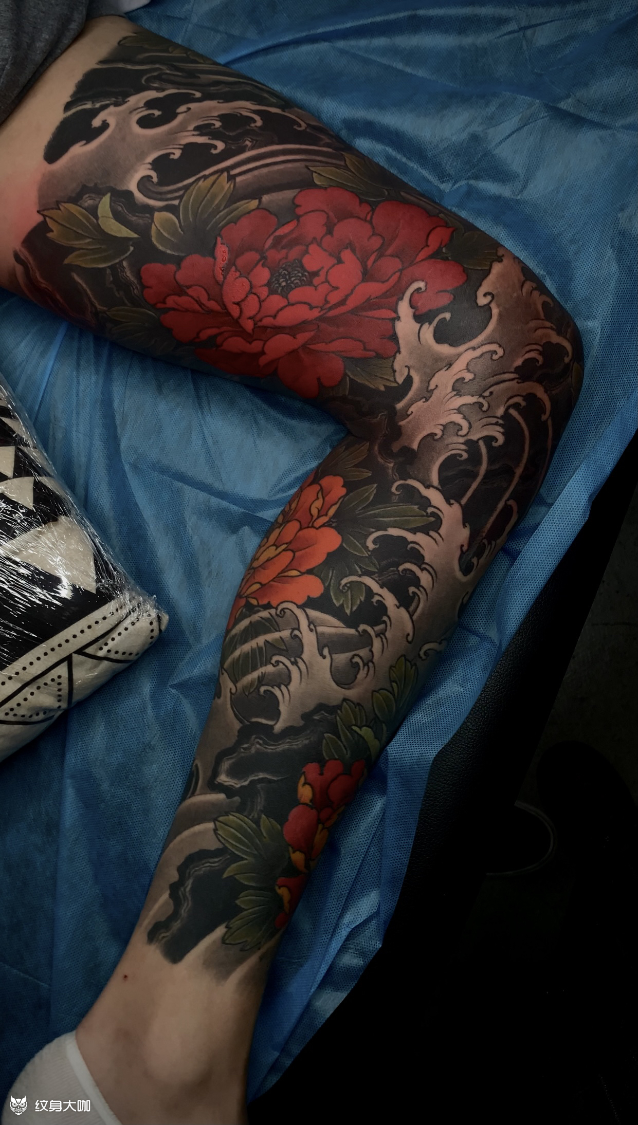 花腿进度_纹身图案手稿图片_小阿枫的纹身作品集