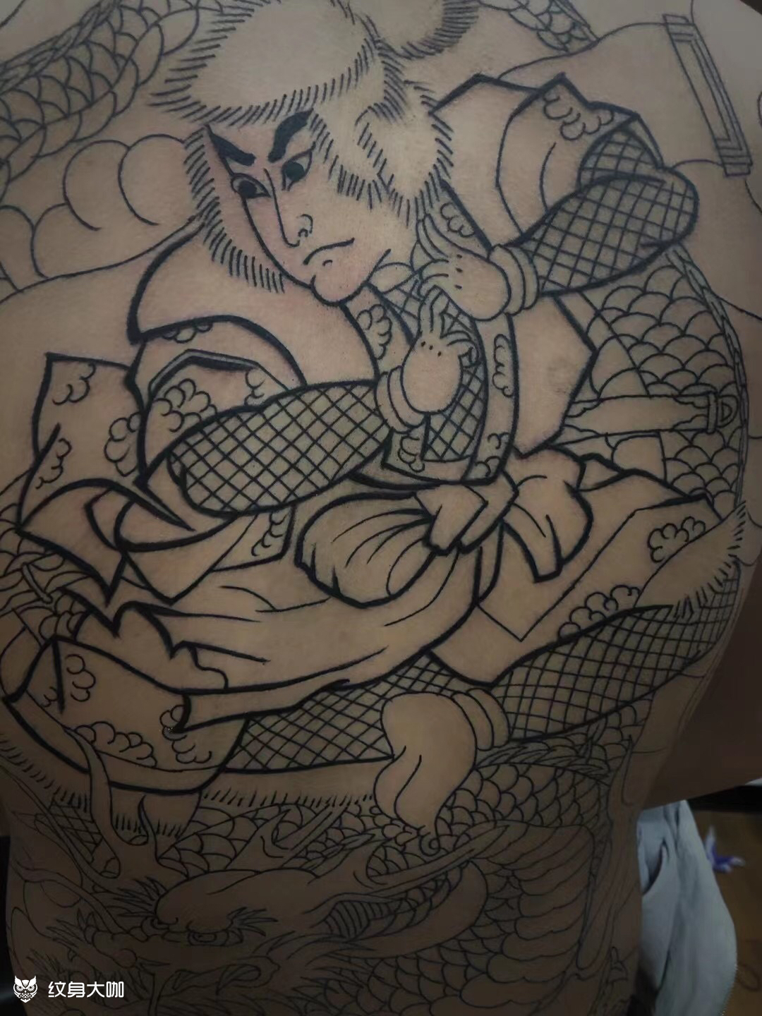 云龙九郎_纹身图案手稿图片_黑江的纹身作品集