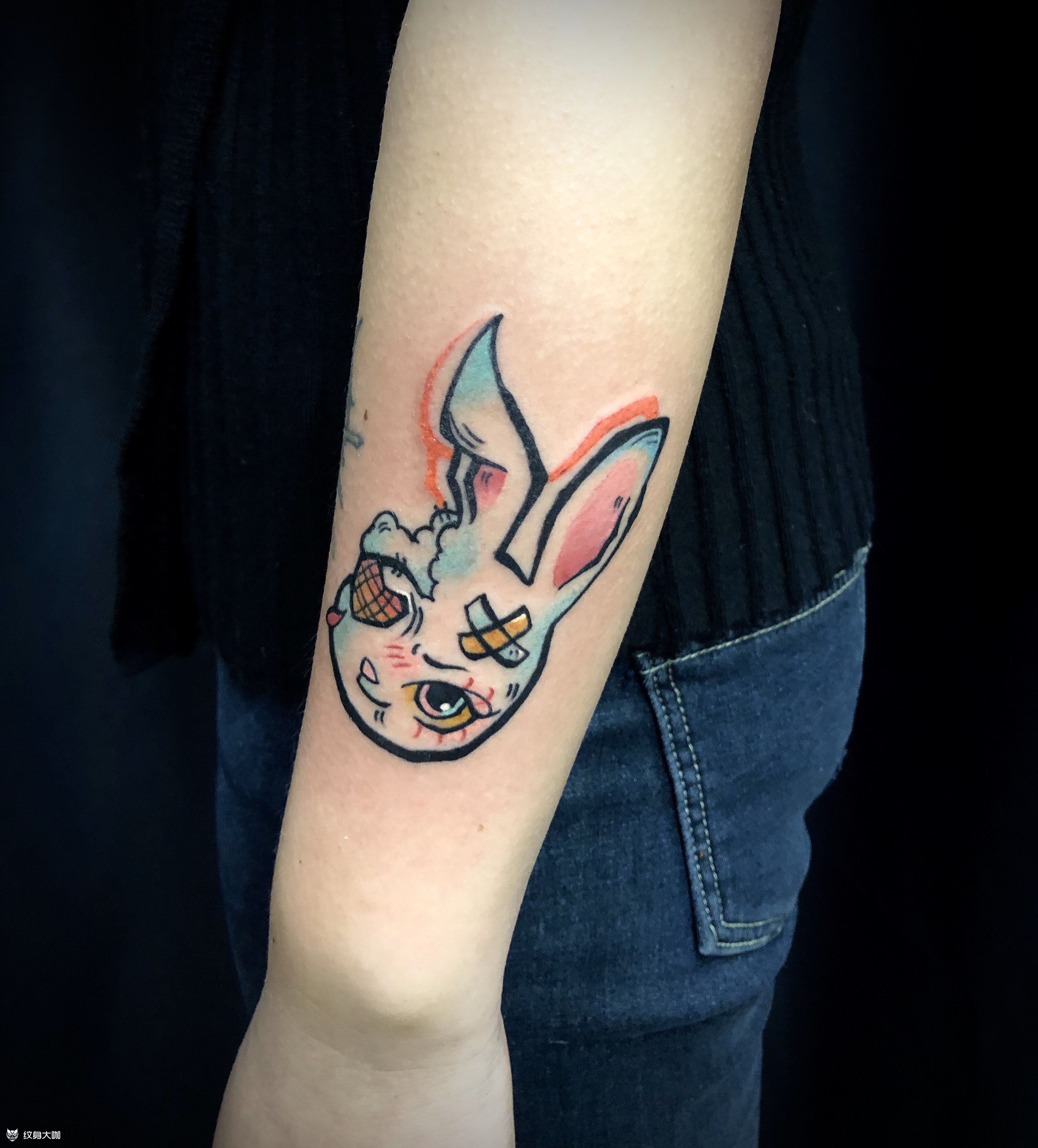 流氓兔_纹身图案手稿图片_李志超的纹身作品集