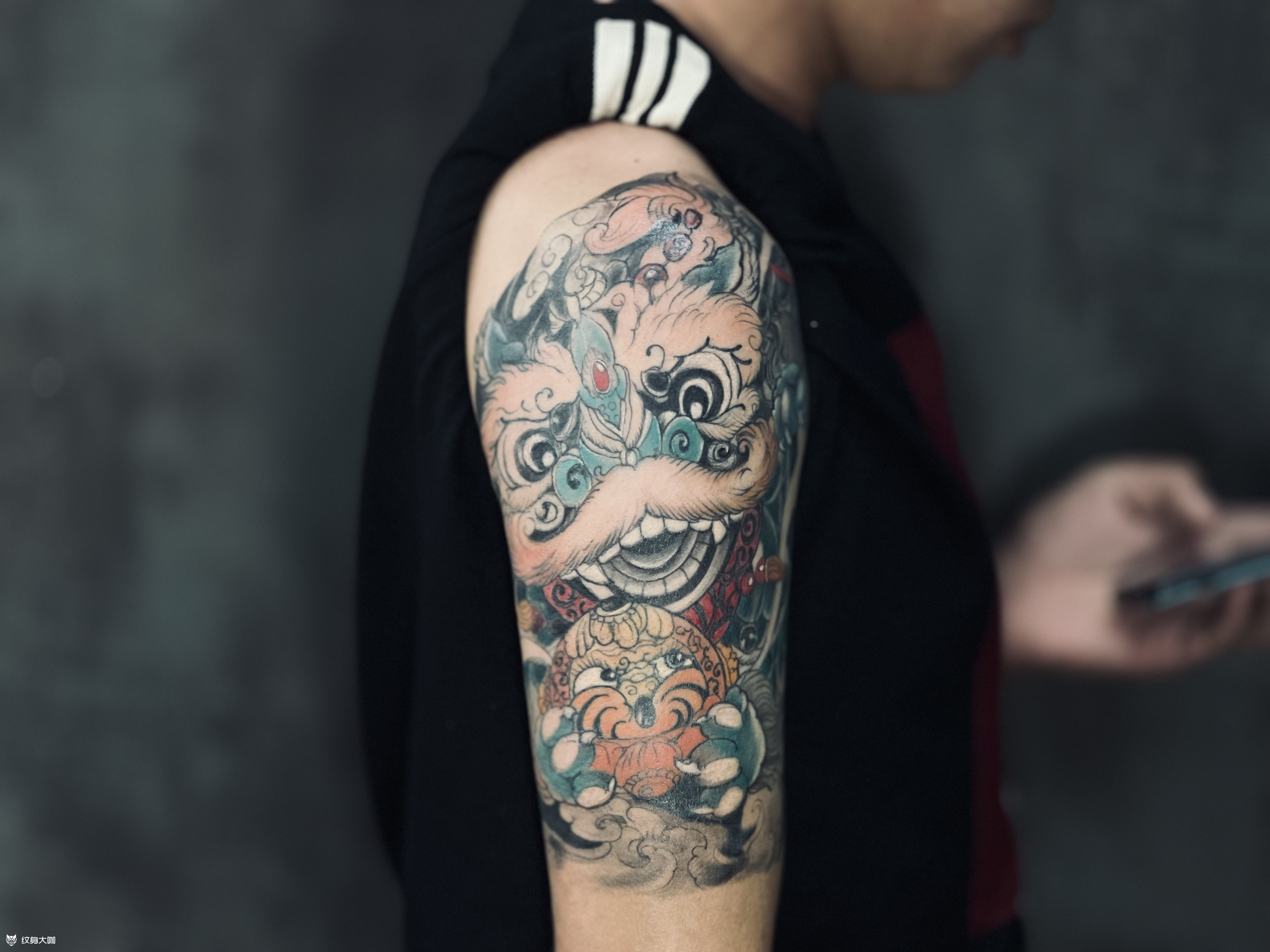 唐狮_纹身图案手稿图片_阿洋的纹身作品集