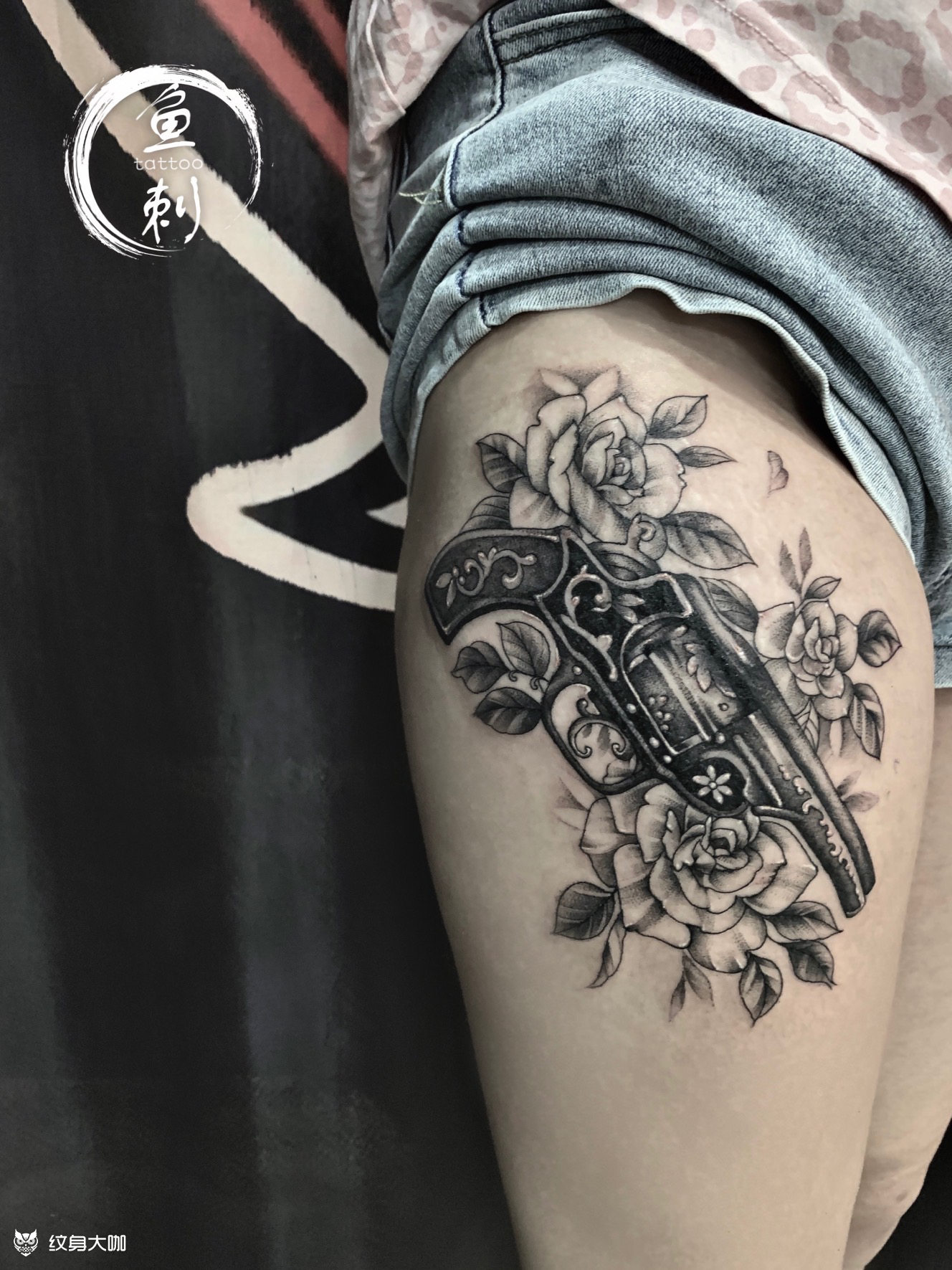枪花_纹身吧社区 - 纹身大咖