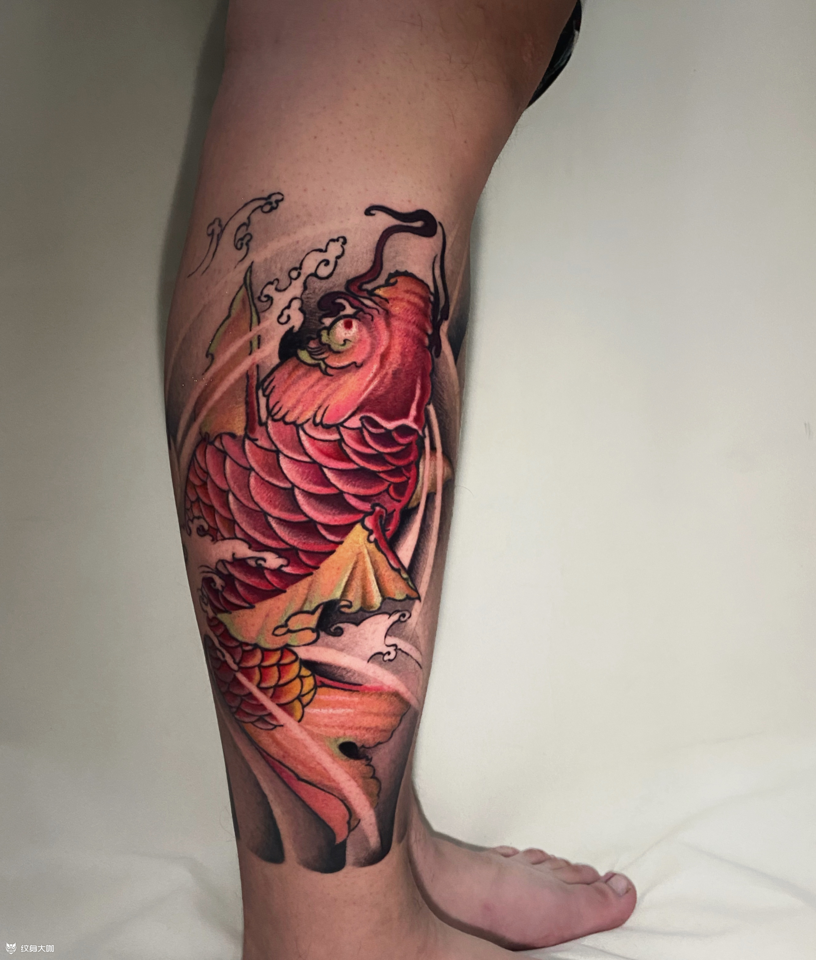 鲤鱼荷花_纹身吧社区 - 纹身大咖