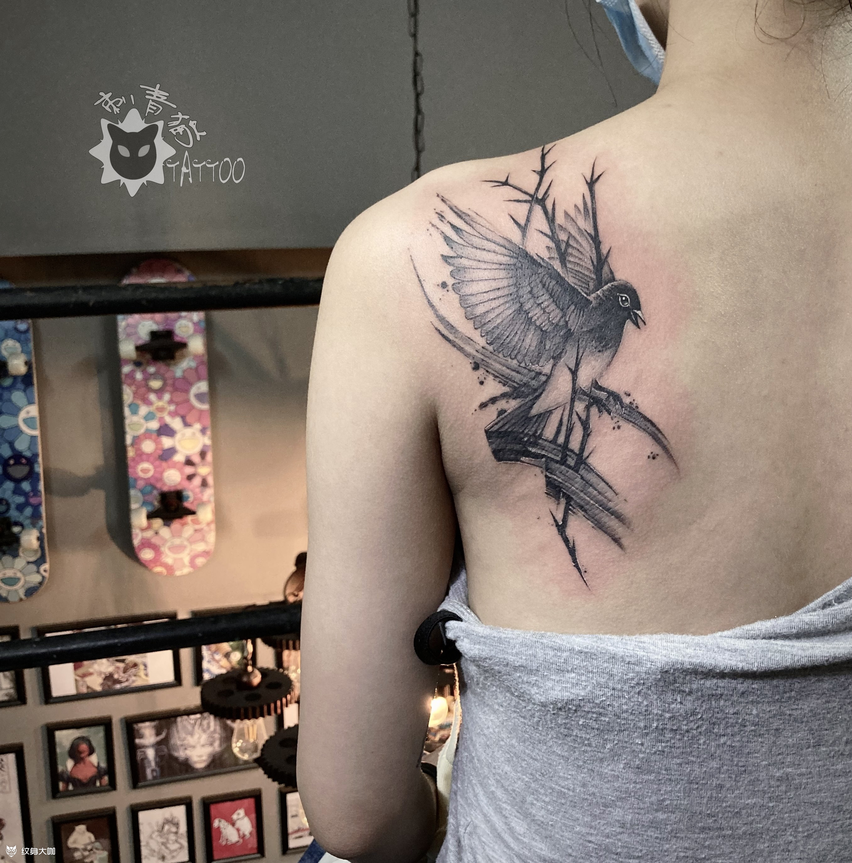 喜鹊_纹身吧社区 - 纹身大咖