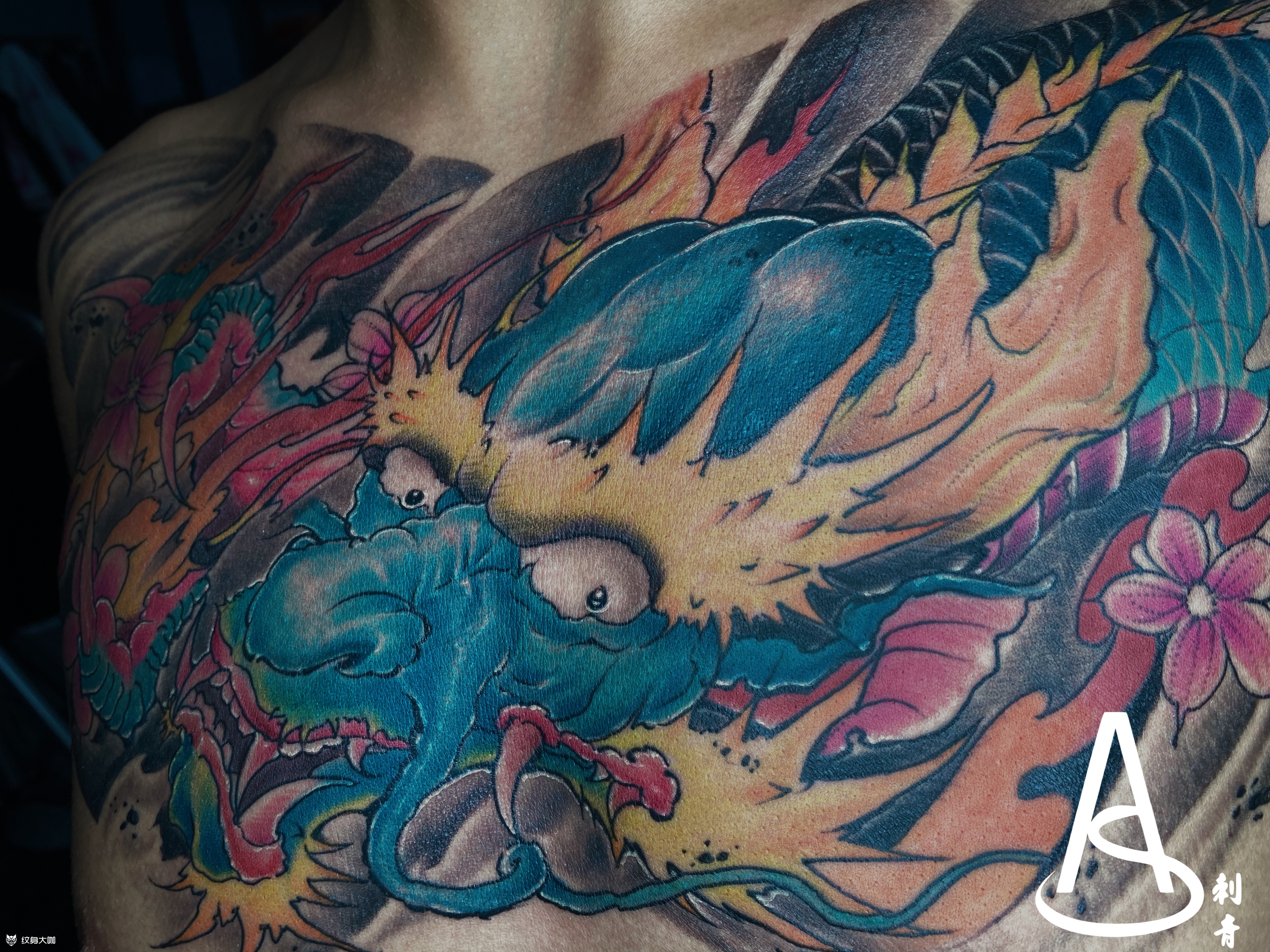 龙 新传统花胸_纹身吧社区 - 纹身大咖