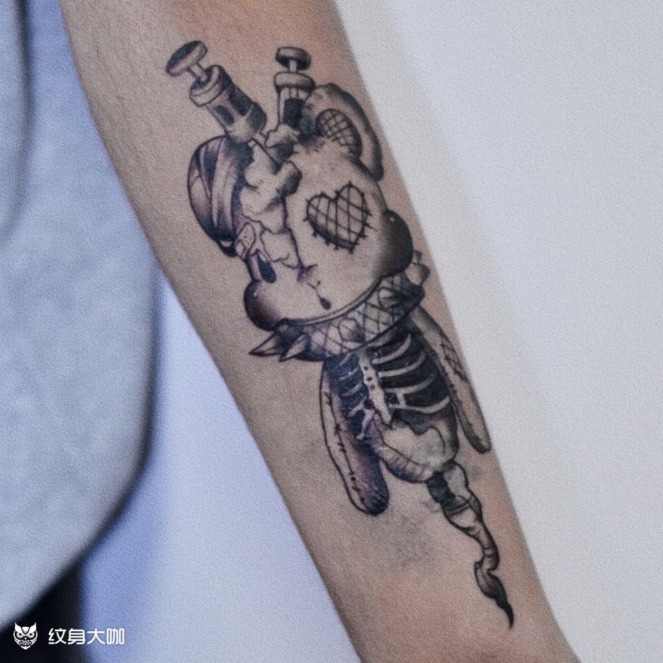 疤痕遮盖暗黑熊_纹身图案手稿图片_tattoocxga_ui的纹身作品集