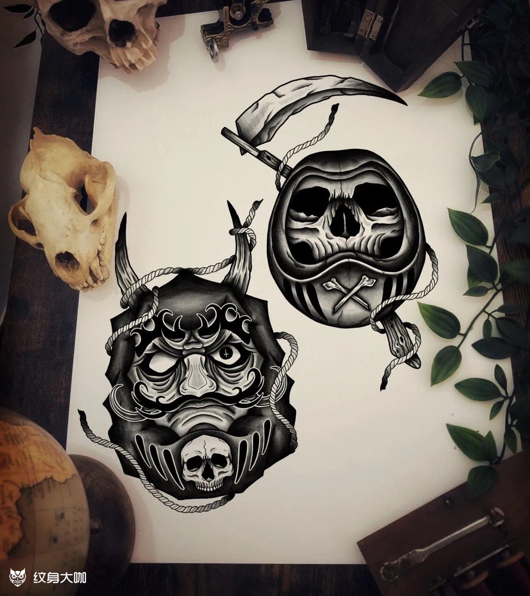 暗黑风格手稿_纹身吧社区 - 纹身大咖