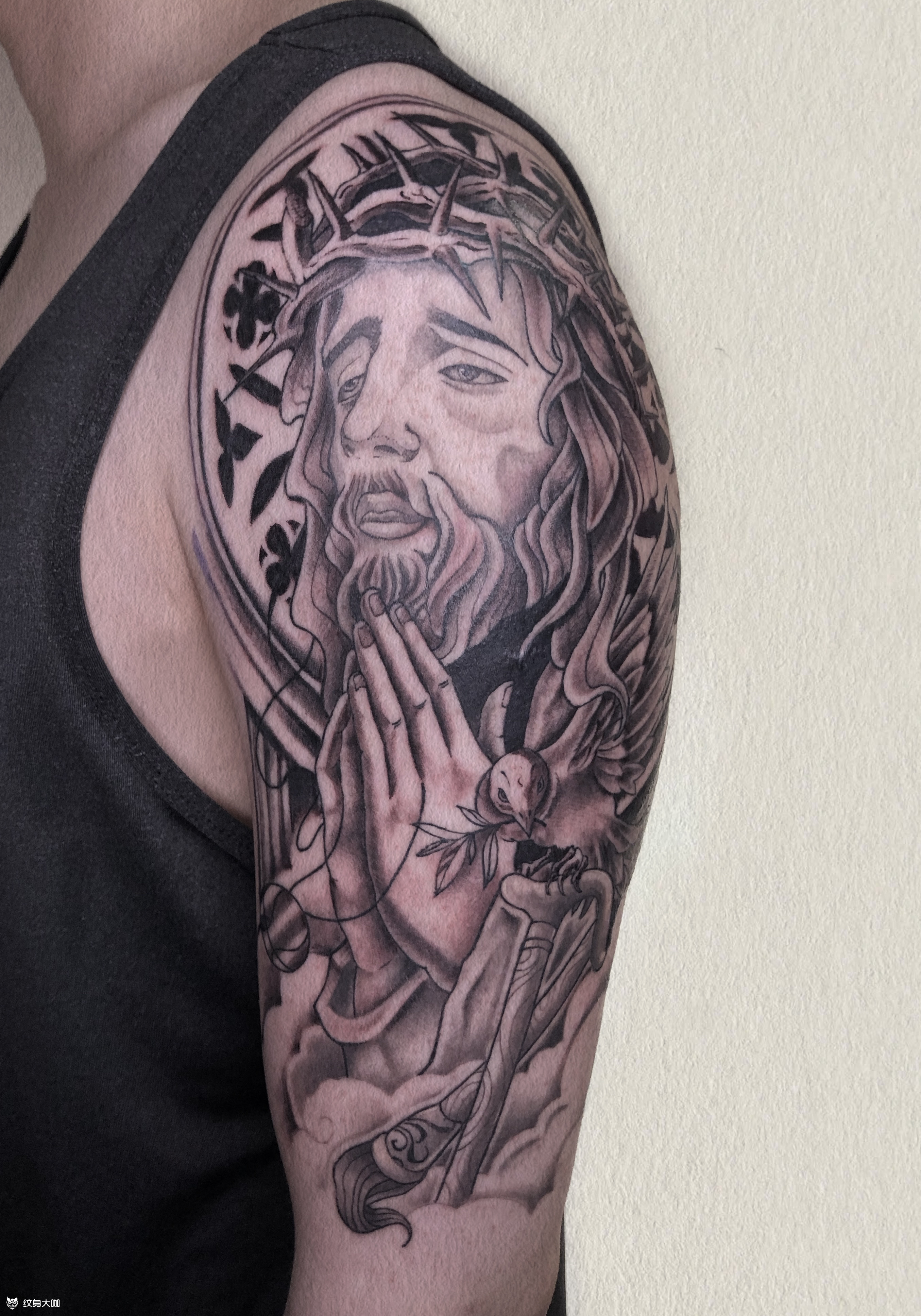 耶稣_纹身图案手稿图片_自由的纹身作品集