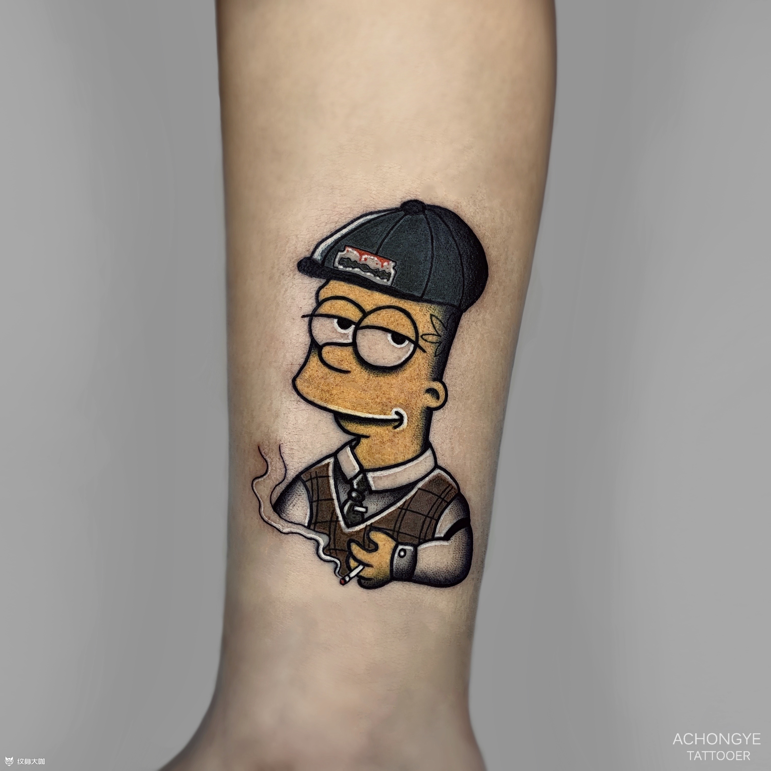 浴血黑帮 辛普森_纹身图案手稿图片_阿虫枼的纹身作品集