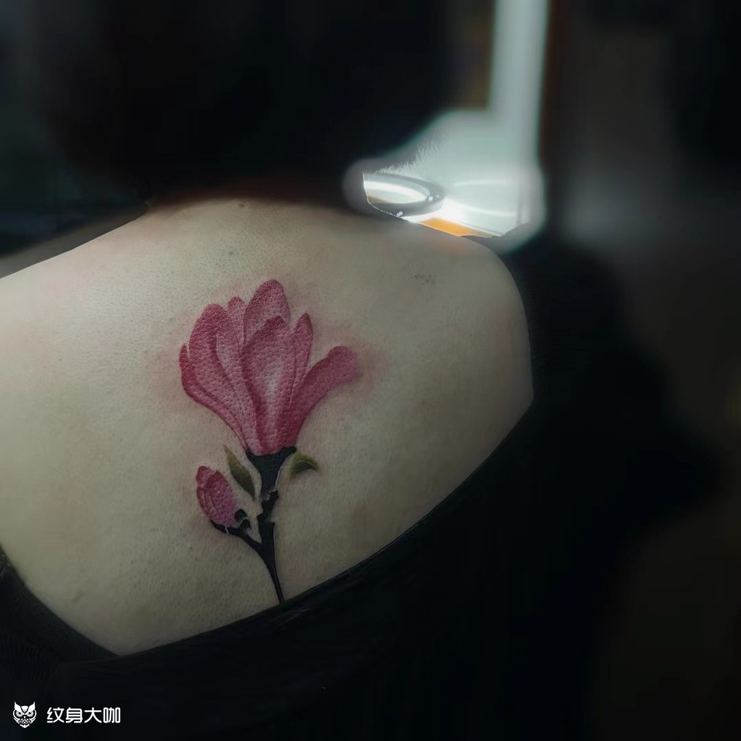 玉兰花_纹身图案手稿图片_松海的纹身作品集