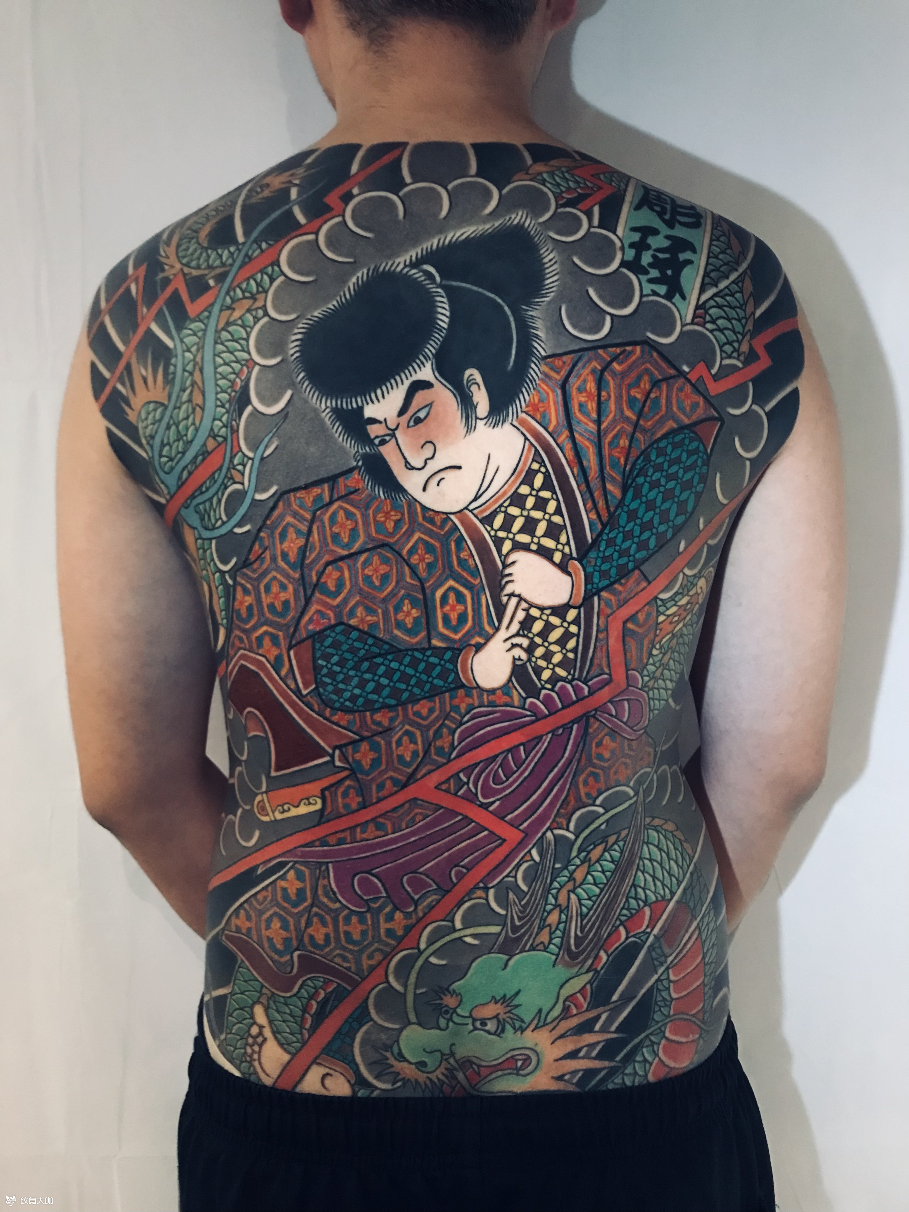 云龙太郎满背纹身手稿图片