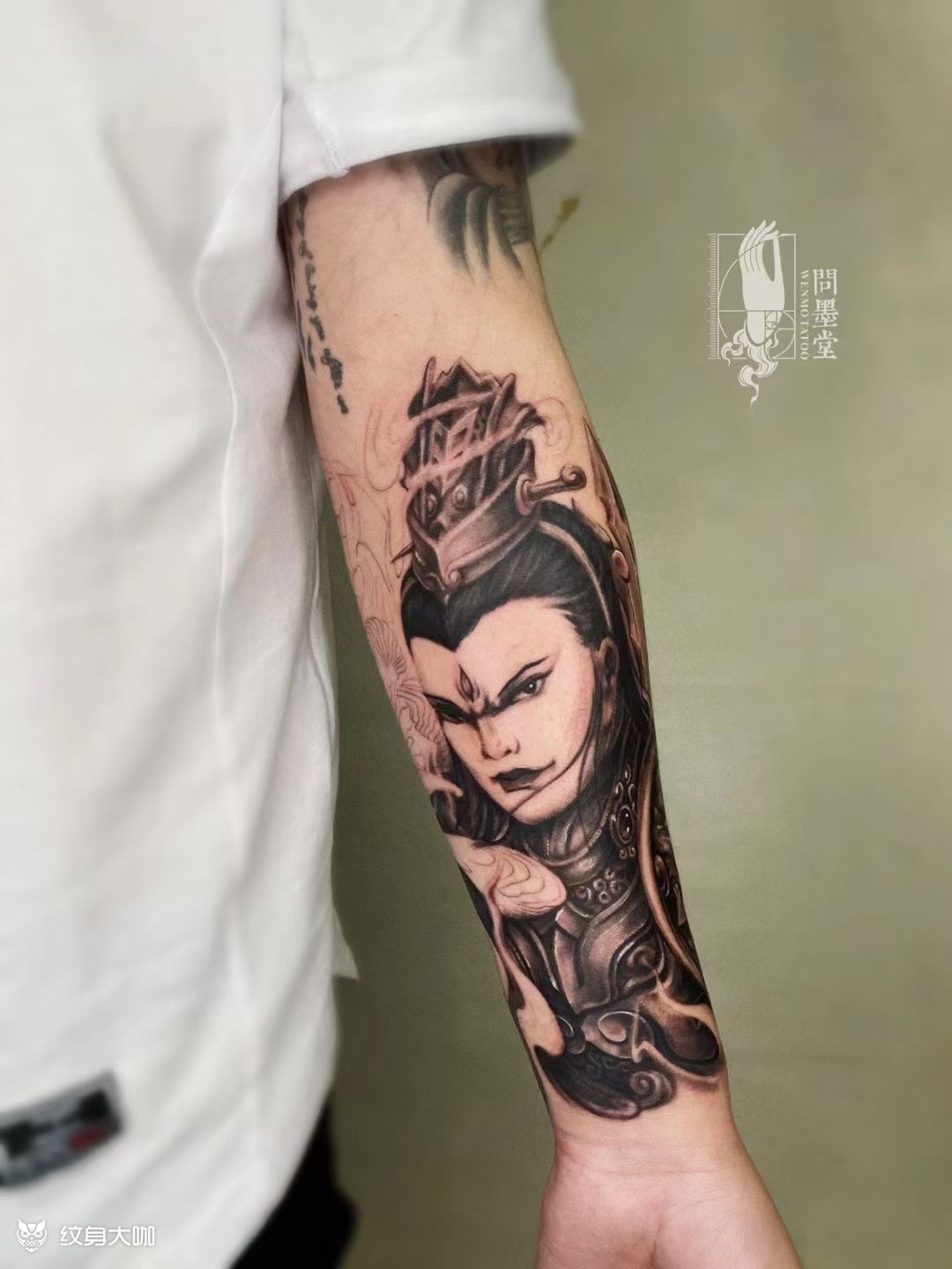 杨戬_纹身图案手稿图片_无言的纹身作品集