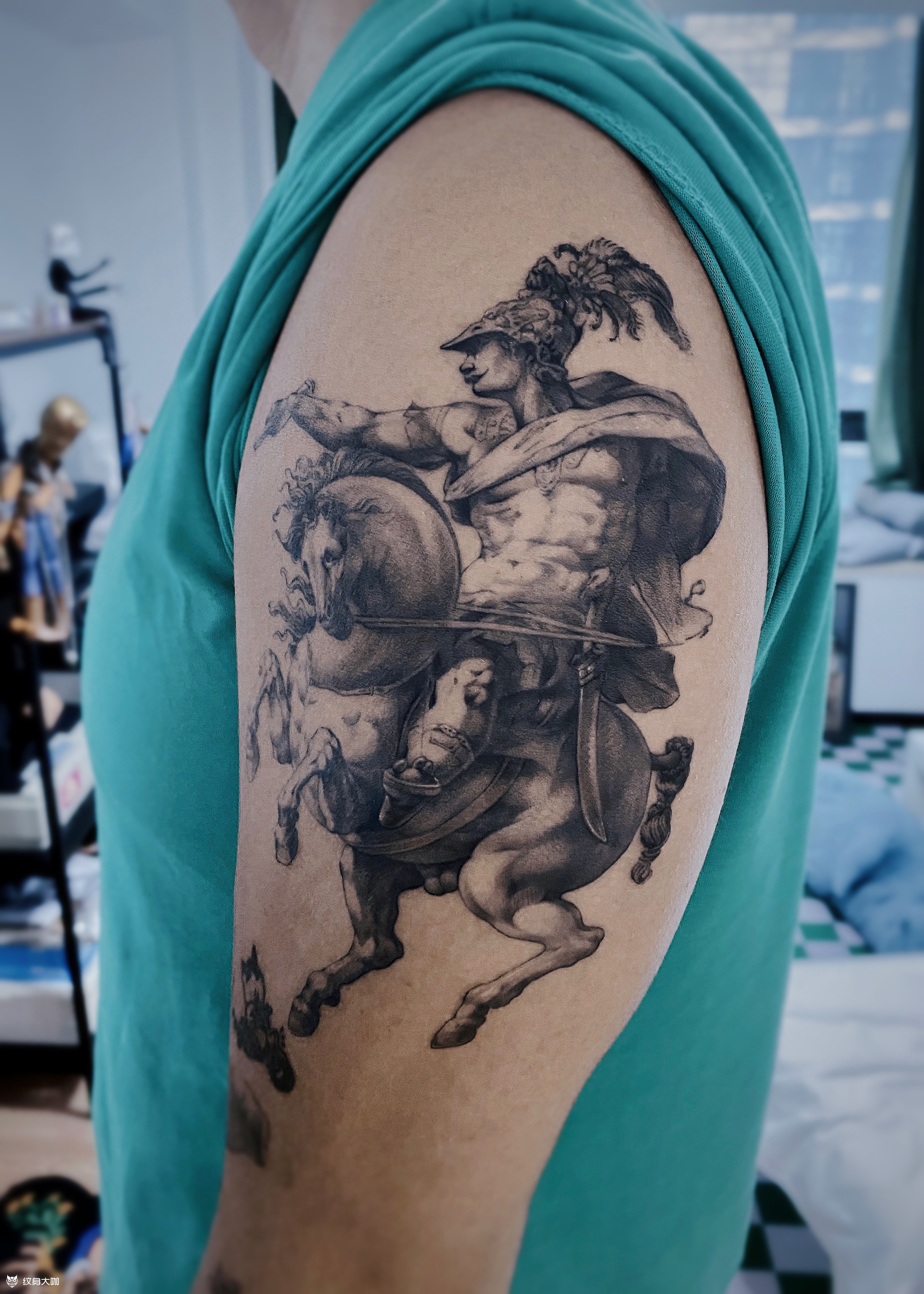 骑士_纹身图案手稿图片_大熊的纹身作品集