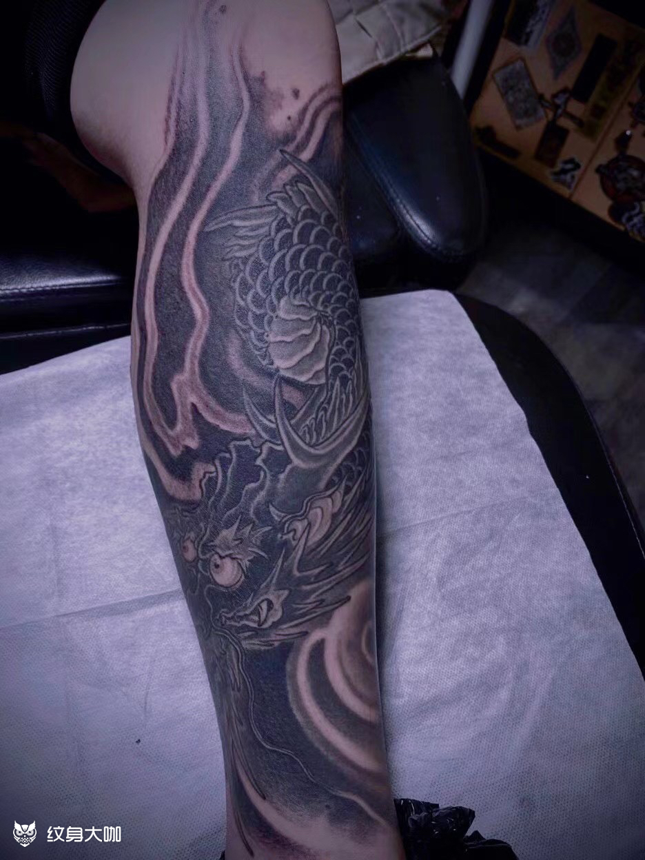 包小腿遮盖93_纹身图案手稿图片_吴大丽的纹身作品集