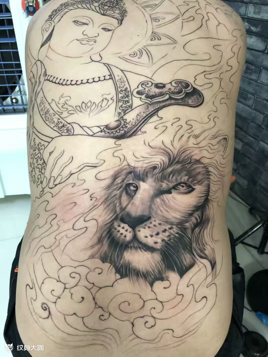 满背_纹身图案手稿图片_意匠的纹身作品集