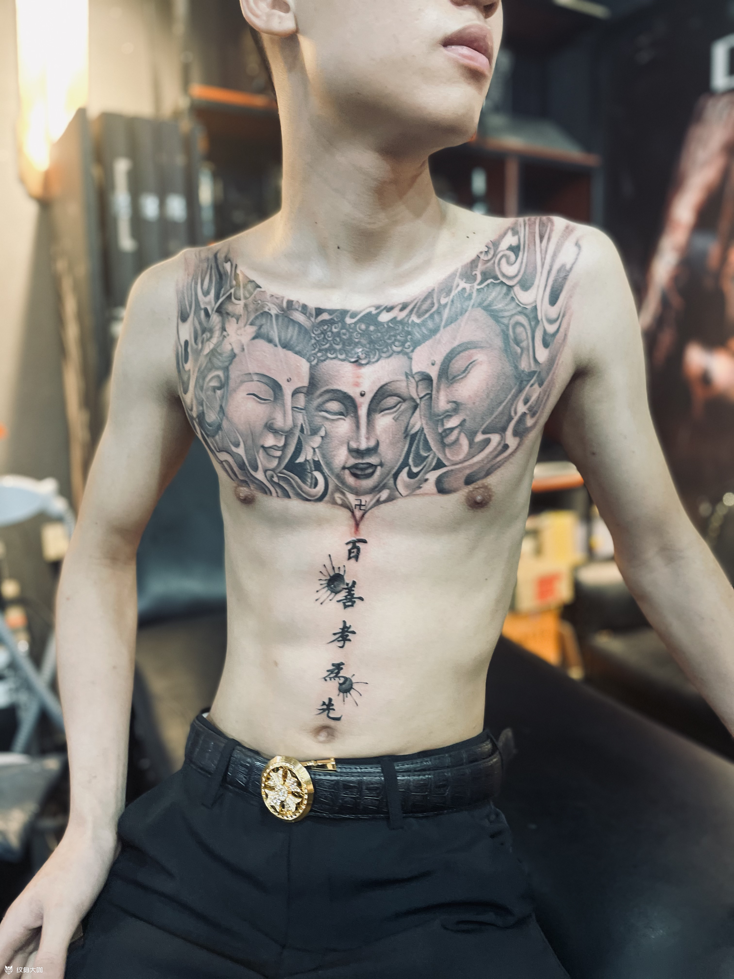 三面佛_纹身图案手稿图片_中山墨语文身的纹身作品集