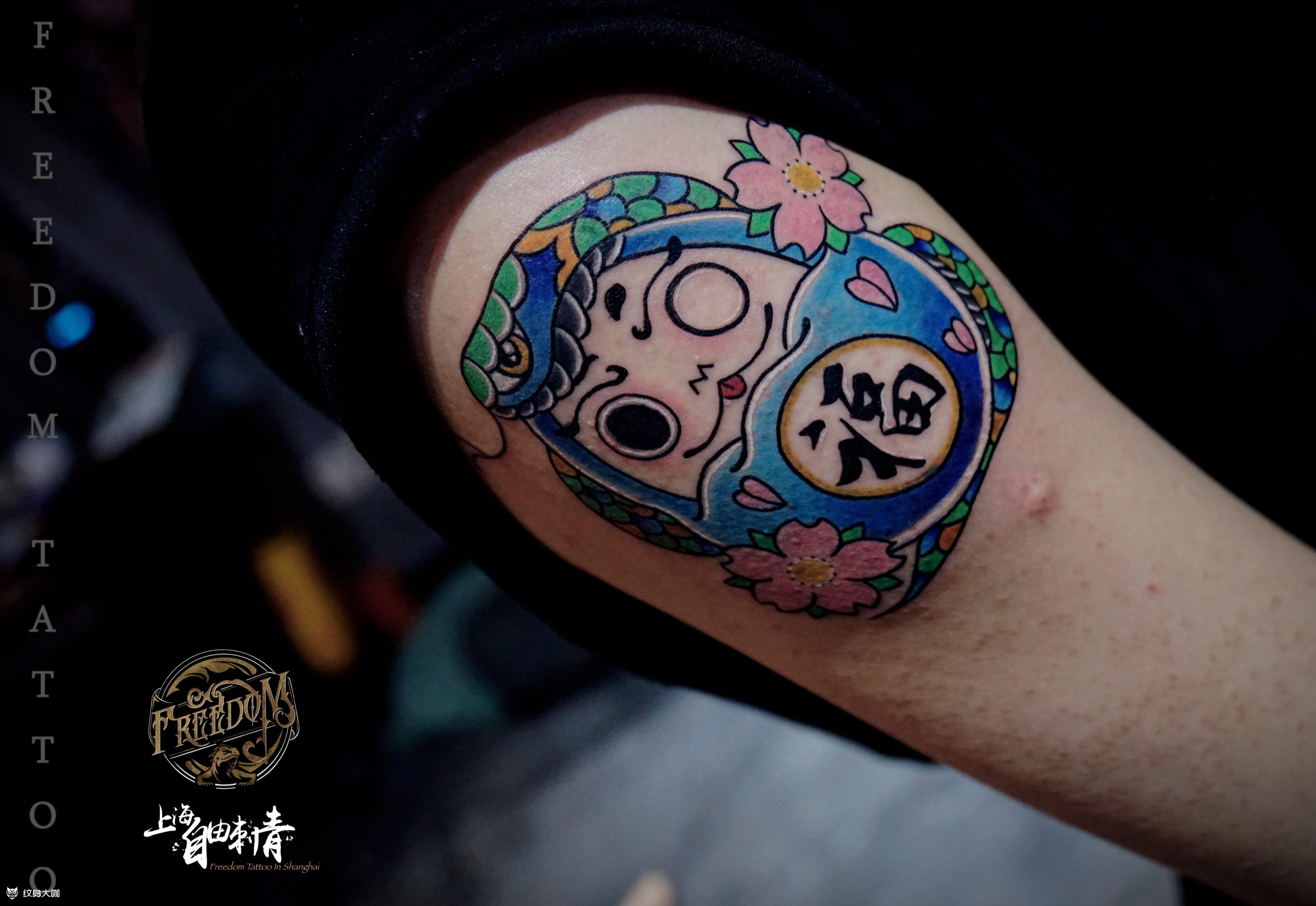日式达摩蛋纹身图案图片