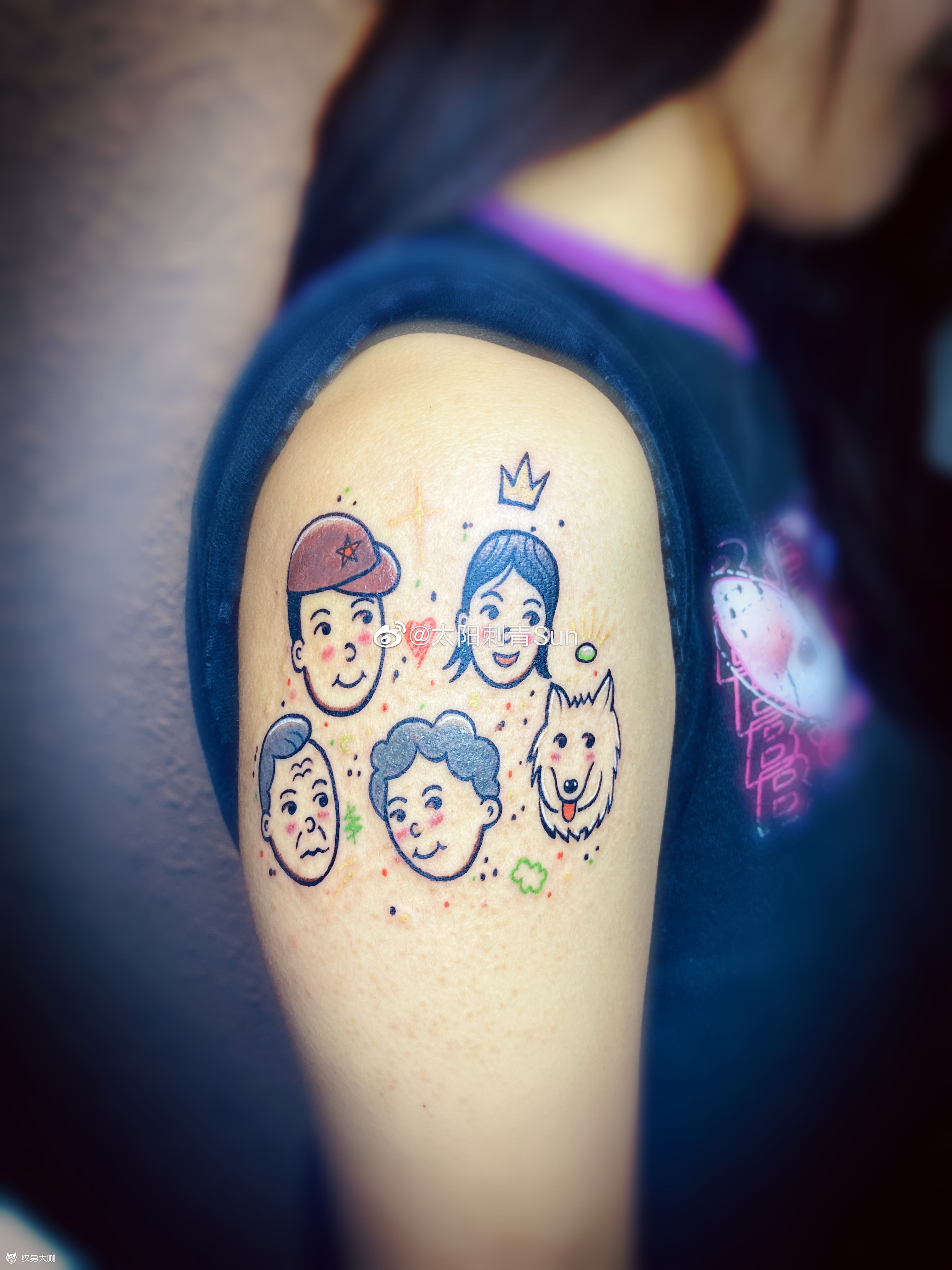 简笔全家福_纹身吧社区 - 纹身大咖