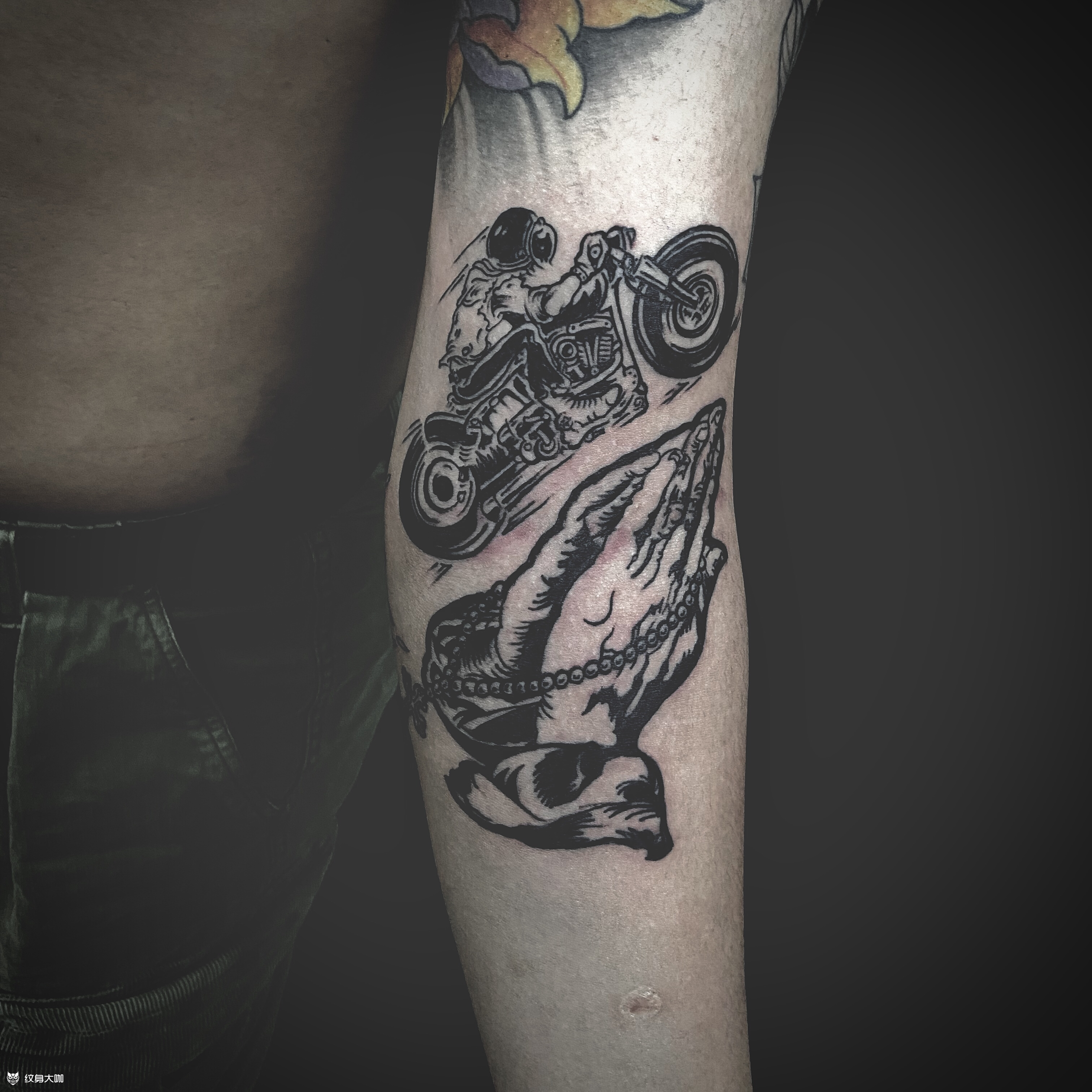 拼接花臂未完_纹身图案手稿图片_纹杰的纹身作品集