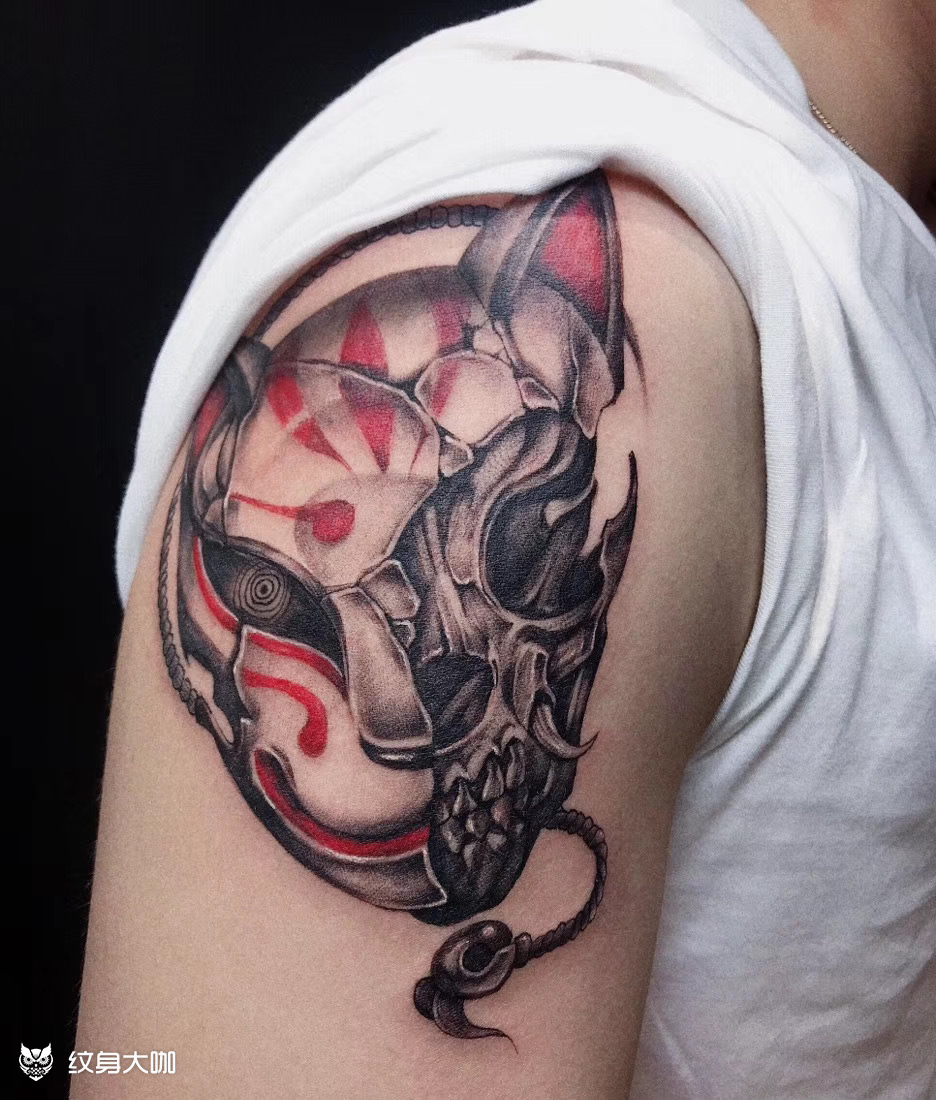 狐狸面具_纹身图案手稿图片_pink pineapple的纹身作品集