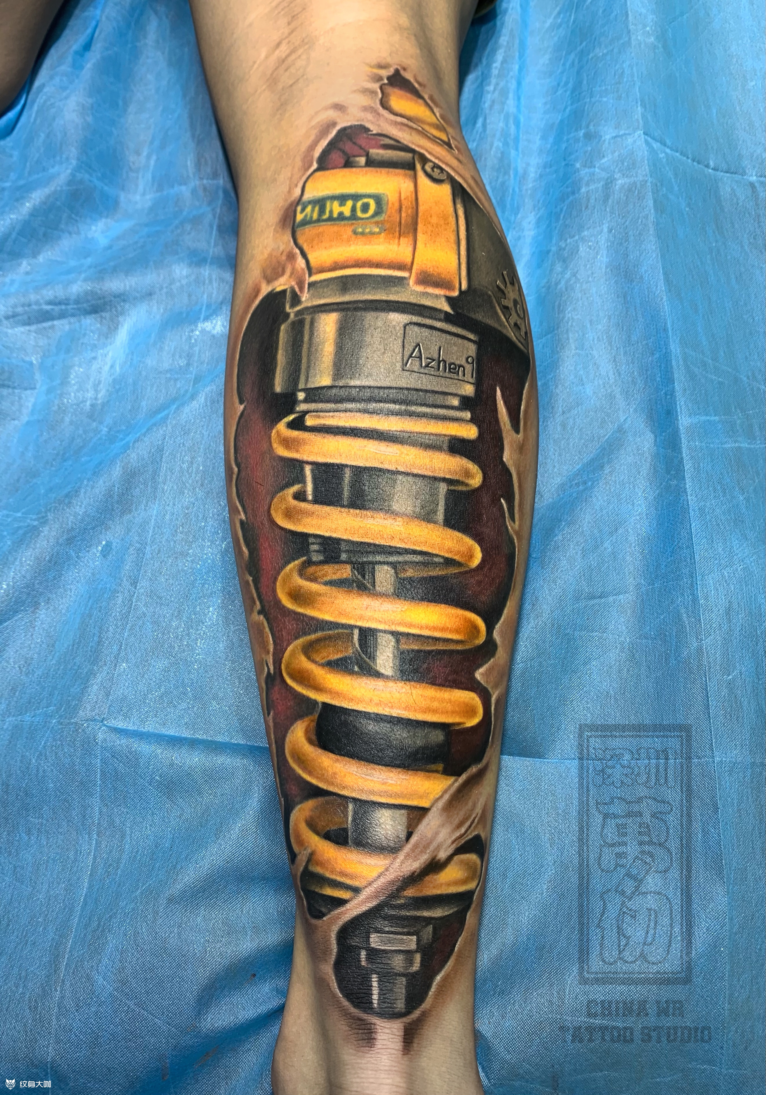 机械 减震器_纹身图案手稿图片_jessy的纹身作品集