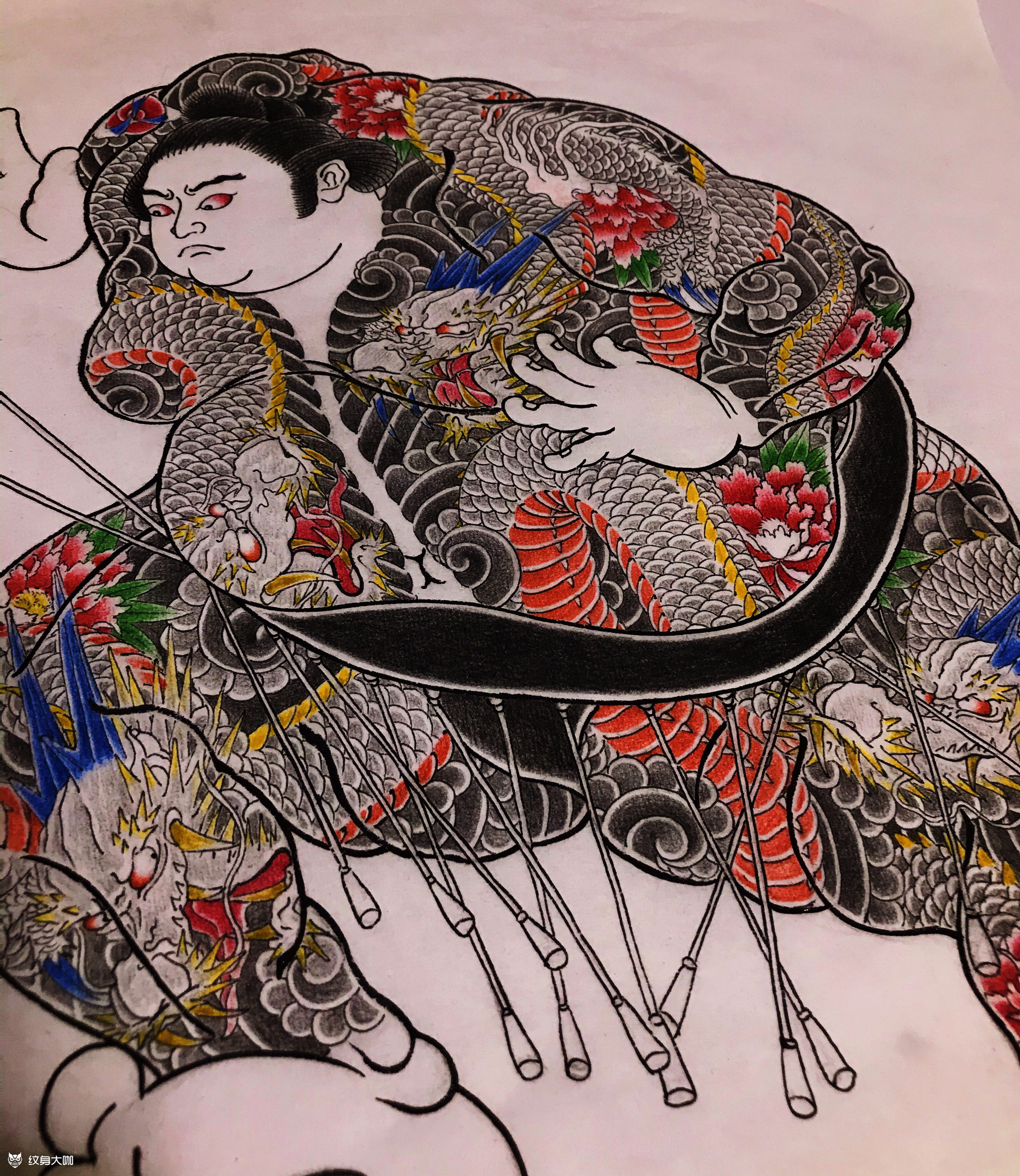 通体手稿_纹身图案手稿图片_后院儿 果子的纹身作品集