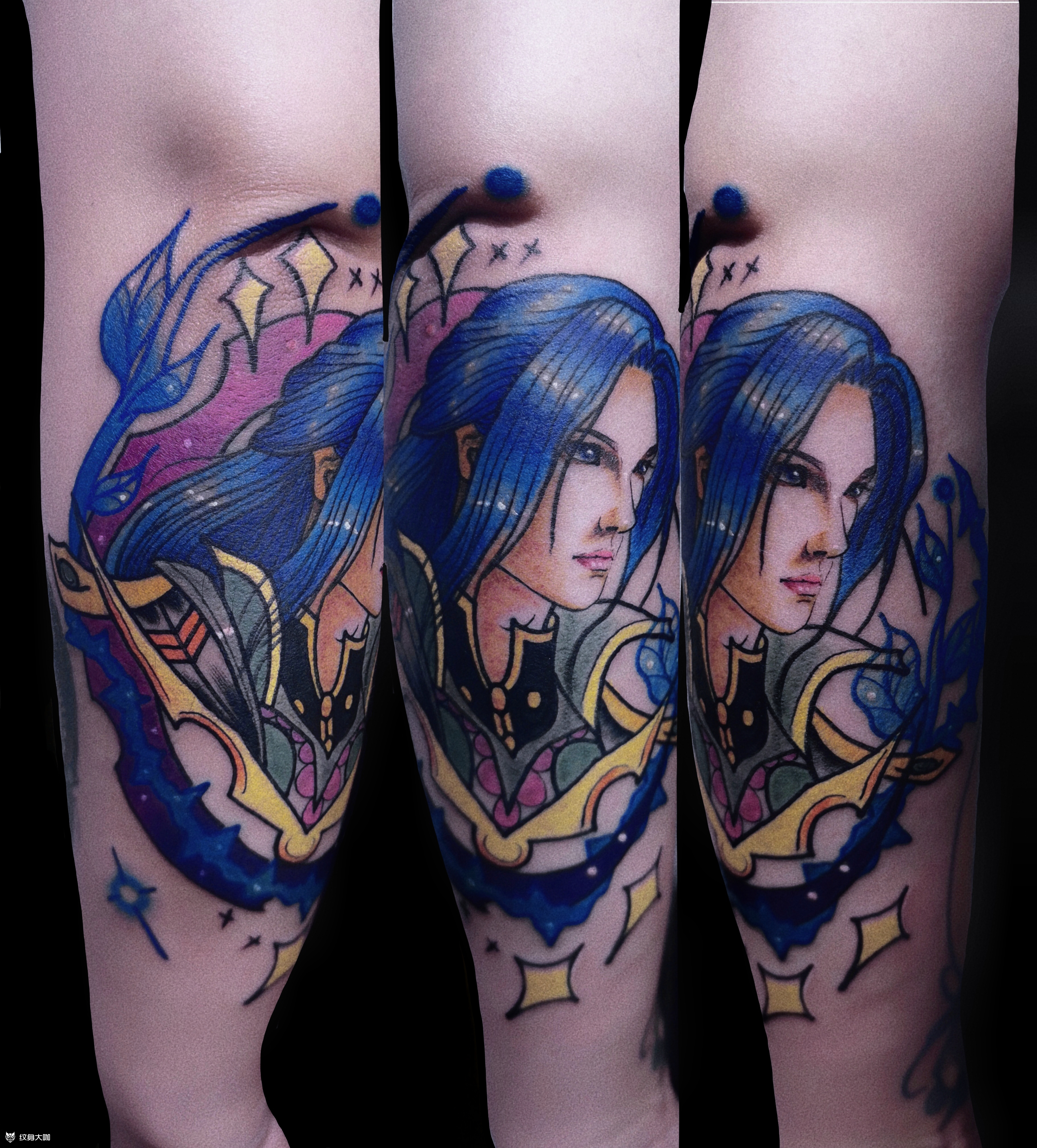 唐三_纹身图案手稿图片_拾捌的纹身作品集