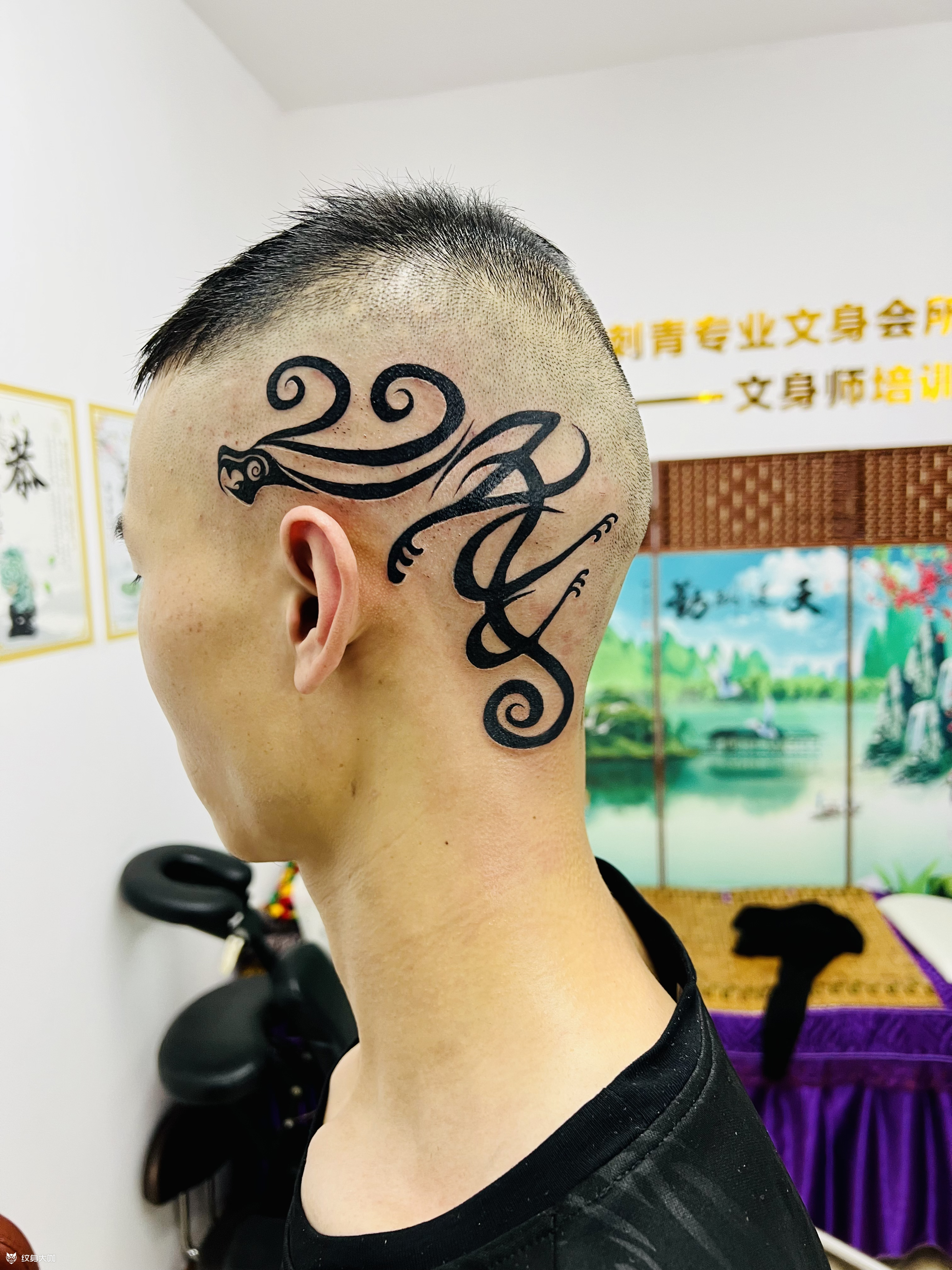 dl头部图腾龙93 #年轻这一_纹身吧社区 - 纹身大咖