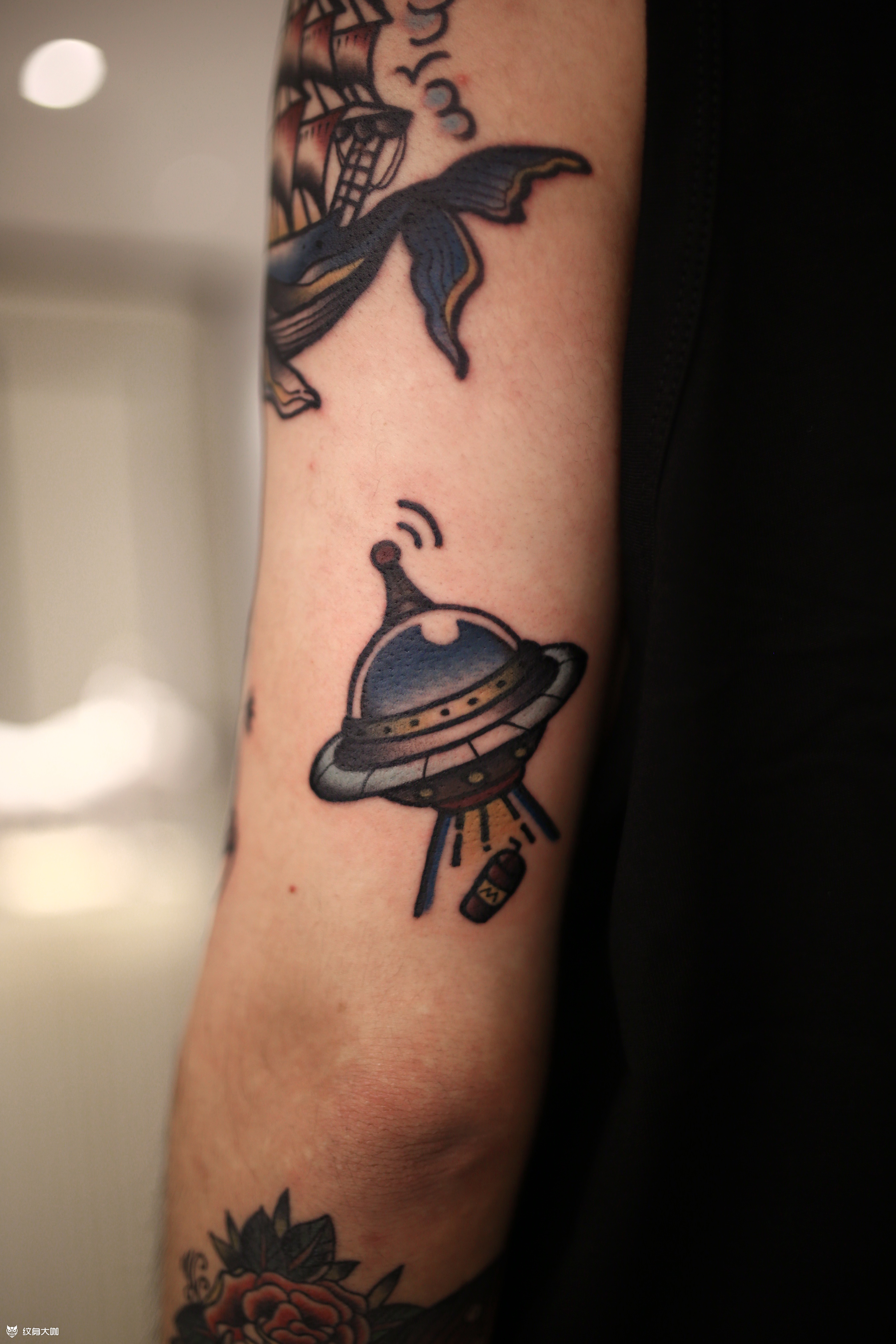 old school飞碟_纹身图案手稿图片_vvs的纹身作品集