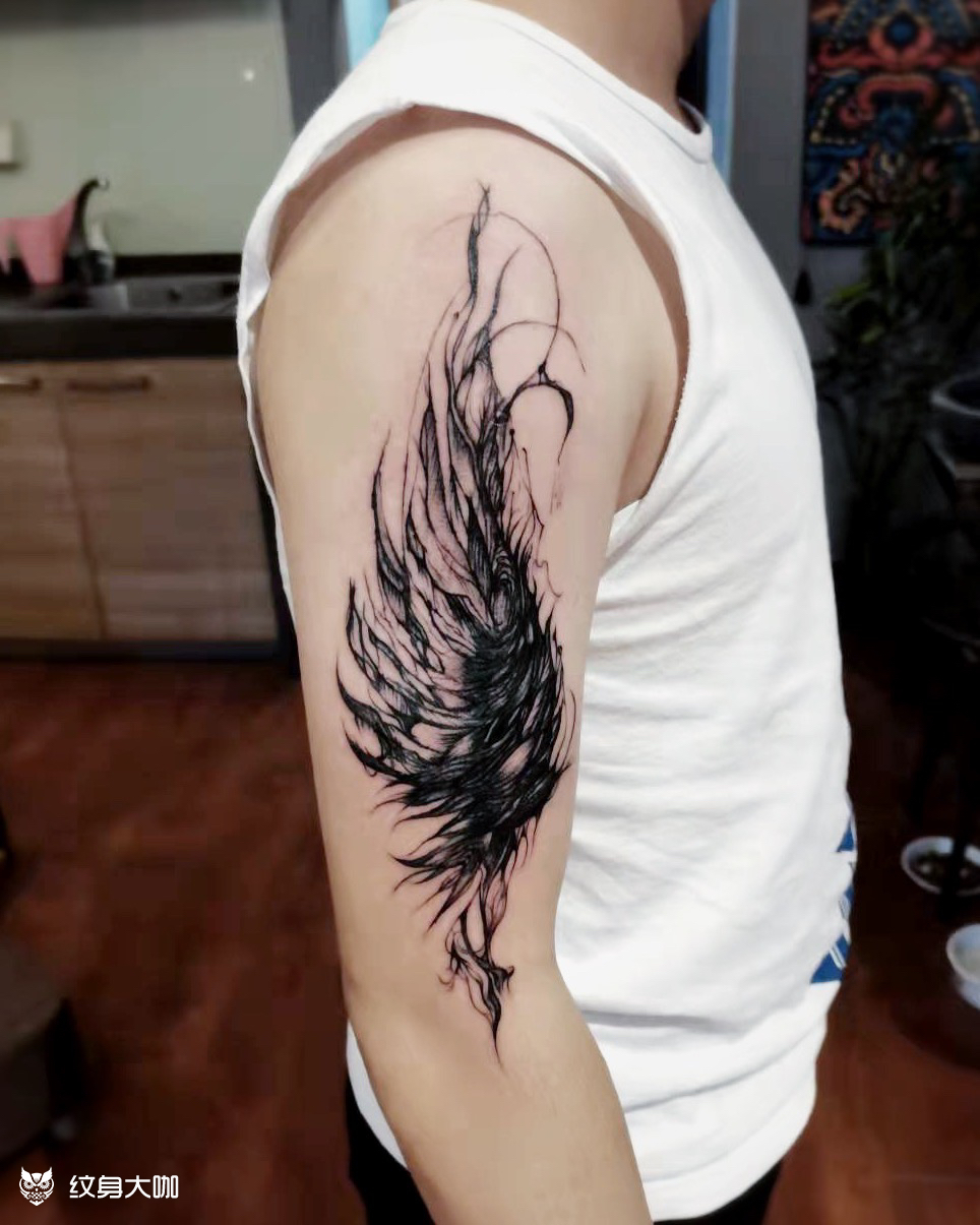羽毛翅膀_纹身吧社区 - 纹身大咖