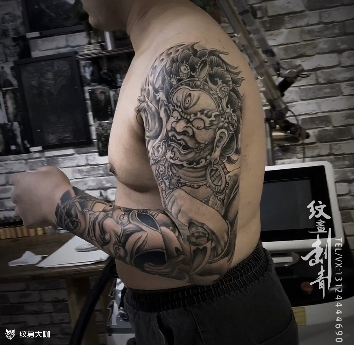 大黑天般若_纹身图案手稿图片_郑州纹画王斌的纹身作品集