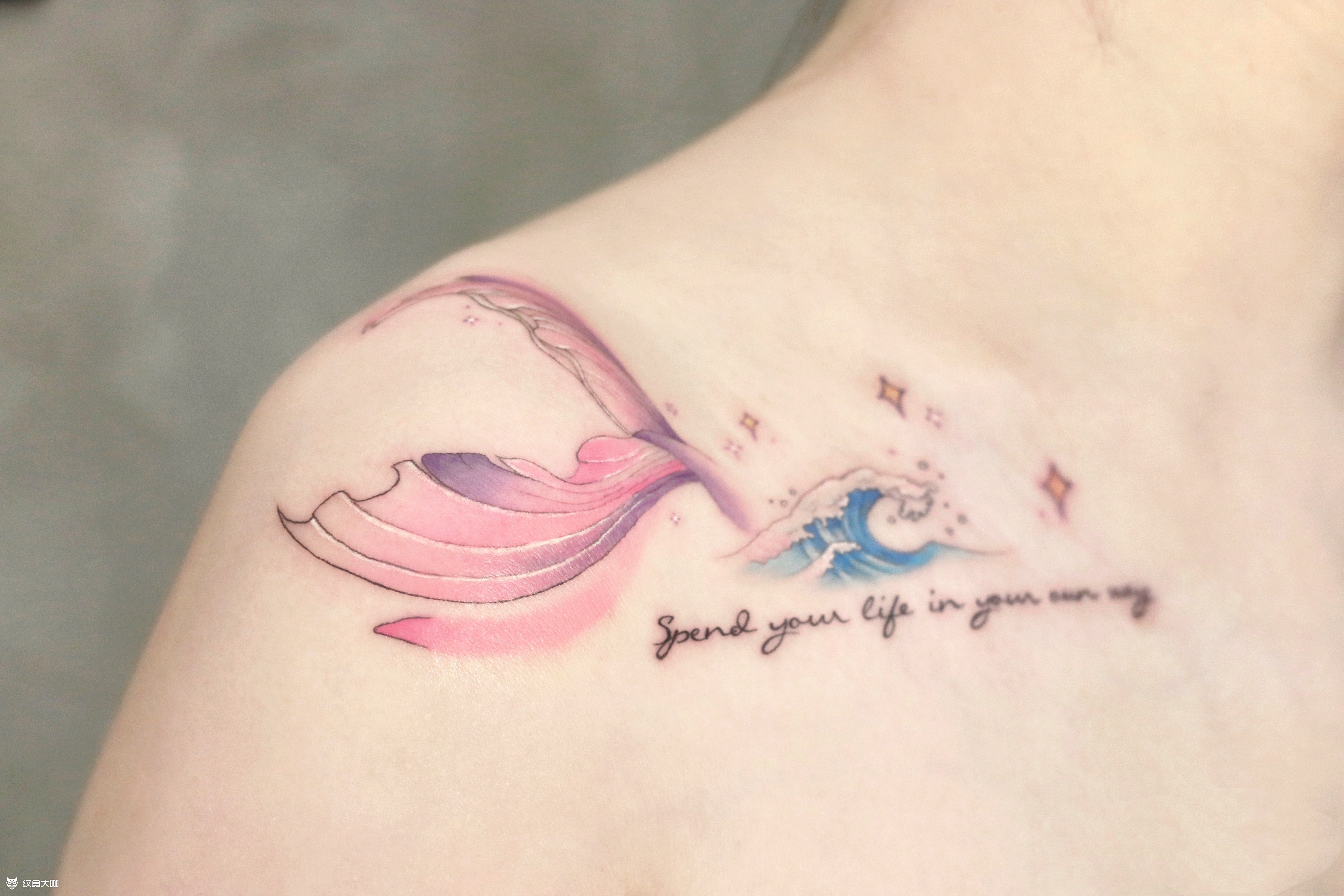 鱼尾来一枚小清新仙气浪漫的_纹身吧社区 - 纹身大咖