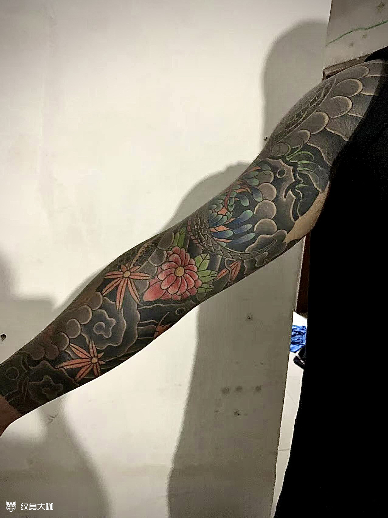 老传统花臂恢复1个月后.客人_纹身吧社区 - 纹身大咖