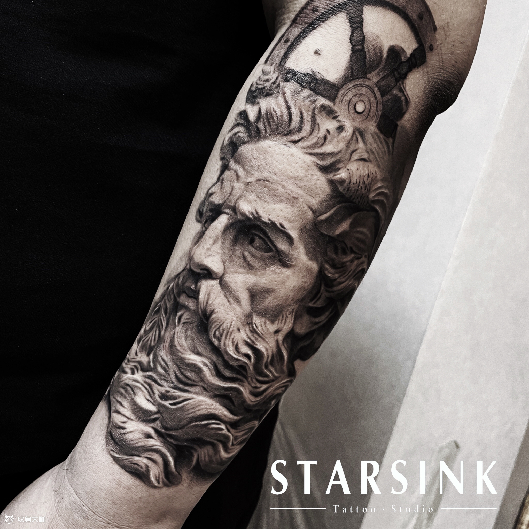 欧美写实·波塞冬_纹身图案手稿图片_十三的纹身作品集