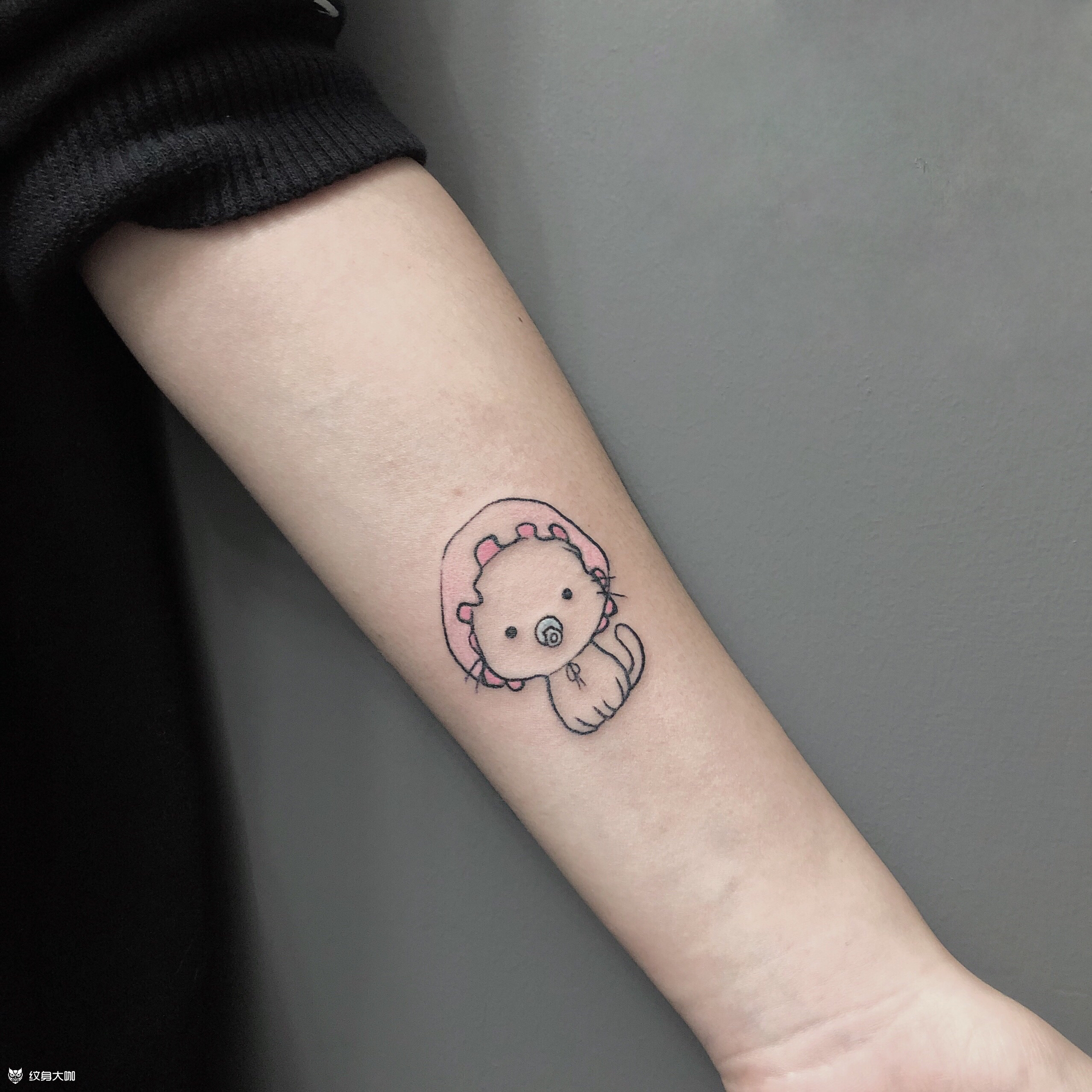 奶嘴猫_纹身图案手稿图片_喵酱的纹身作品集