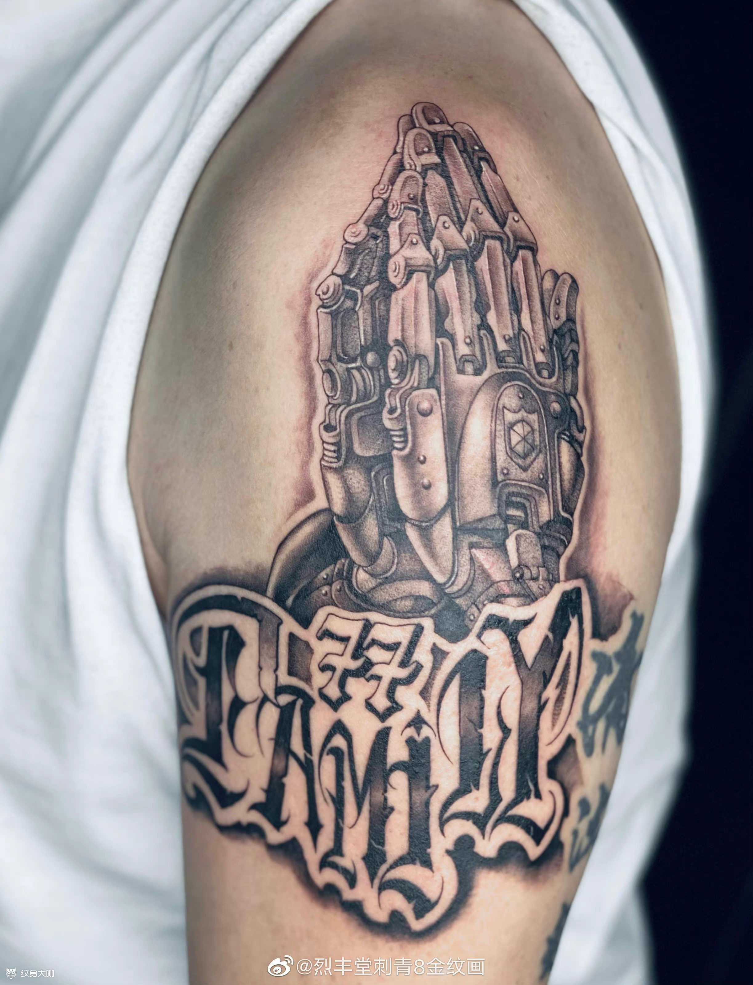 机械版～祈祷之手_纹身吧社区 - 纹身大咖