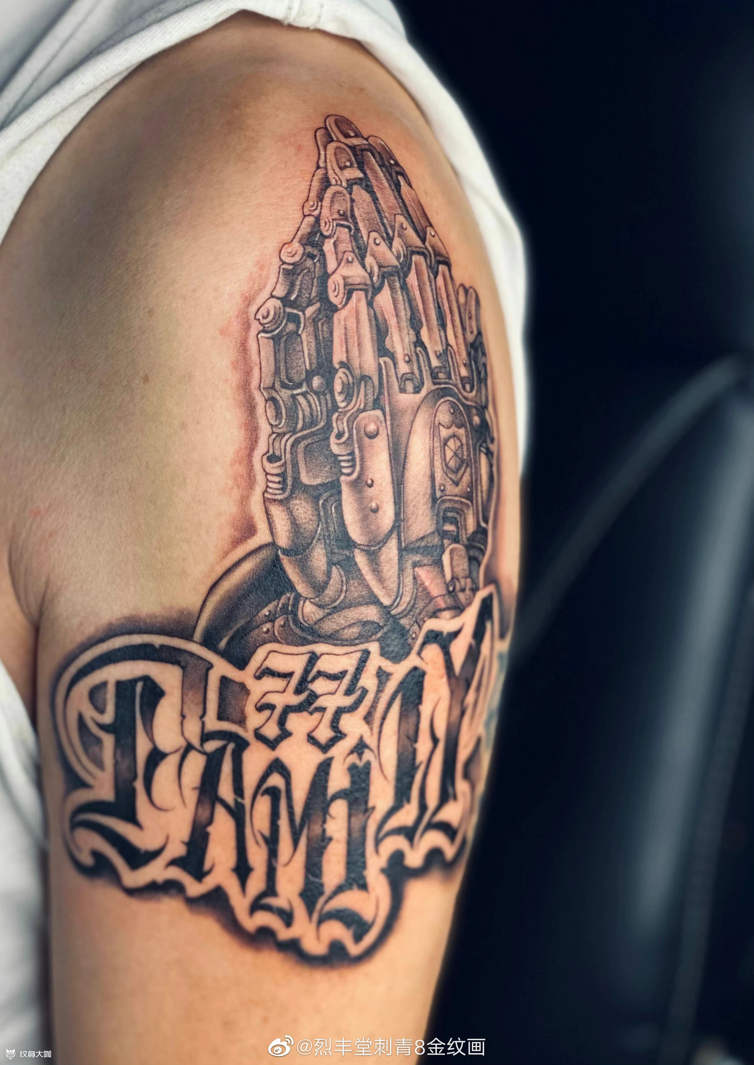 机械版～祈祷之手_纹身吧社区 - 纹身大咖