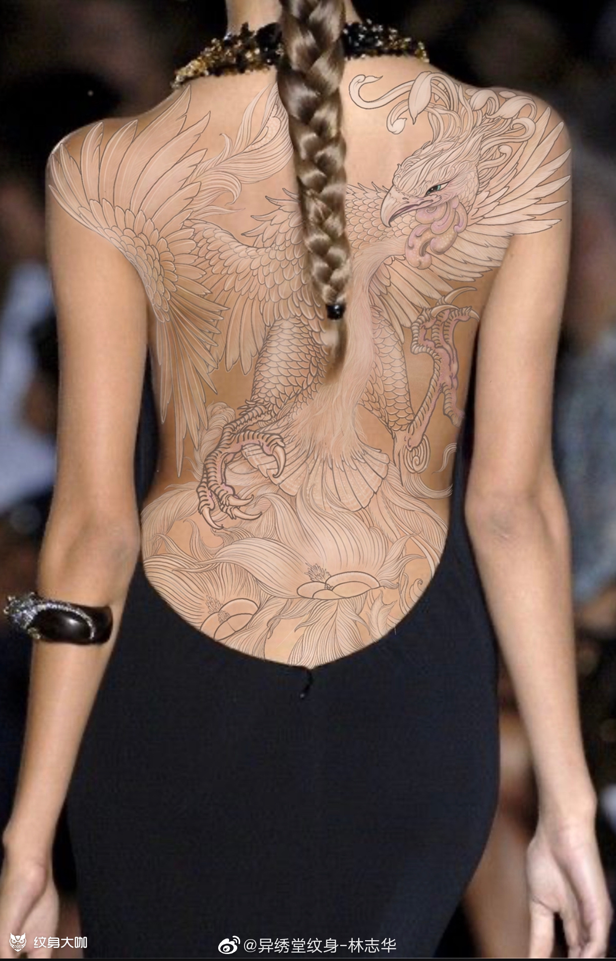 凤凰手稿_纹身图案手稿图片_林志华的纹身作品集