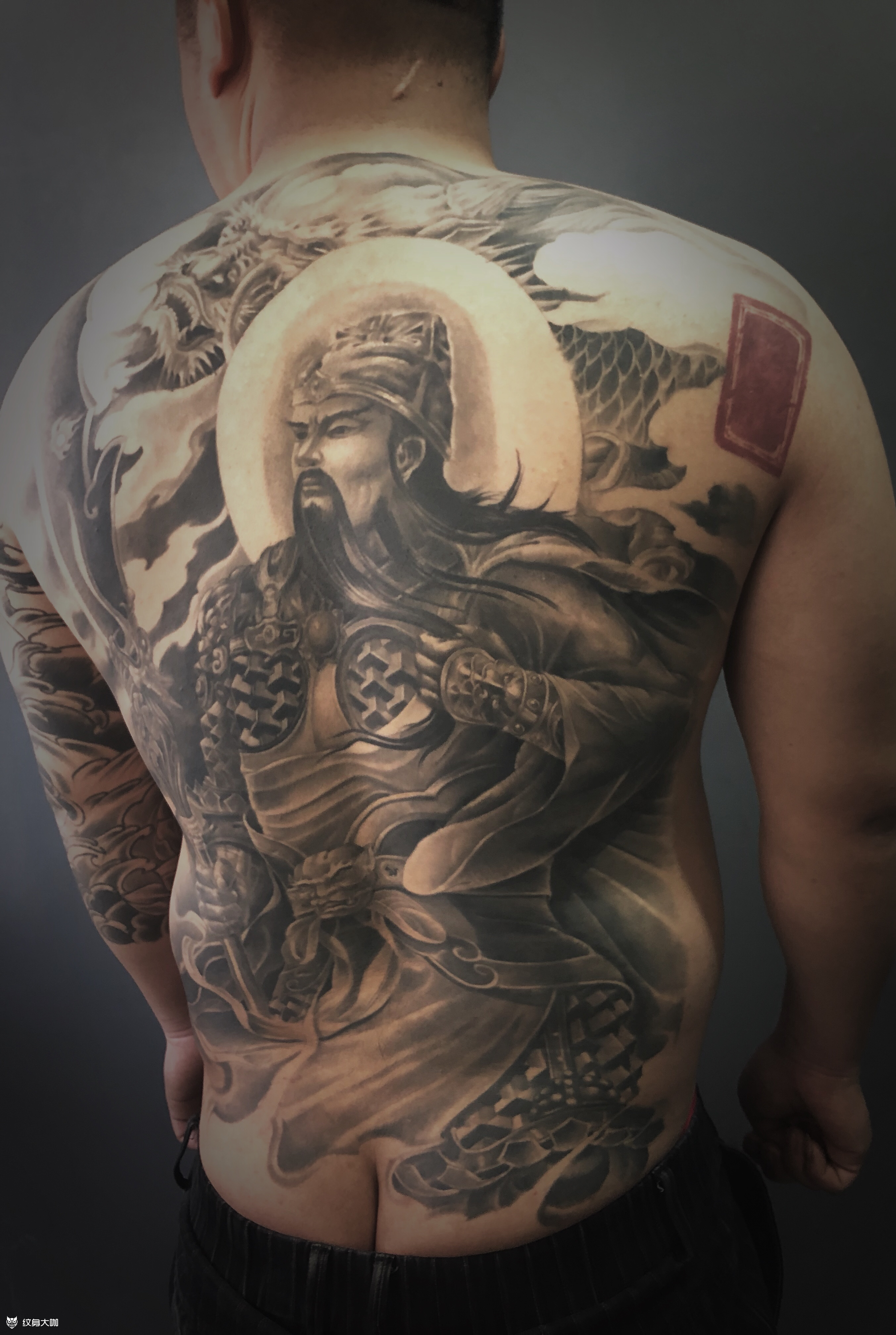 恢复一年后的满背关公_纹身吧社区 - 纹身大咖
