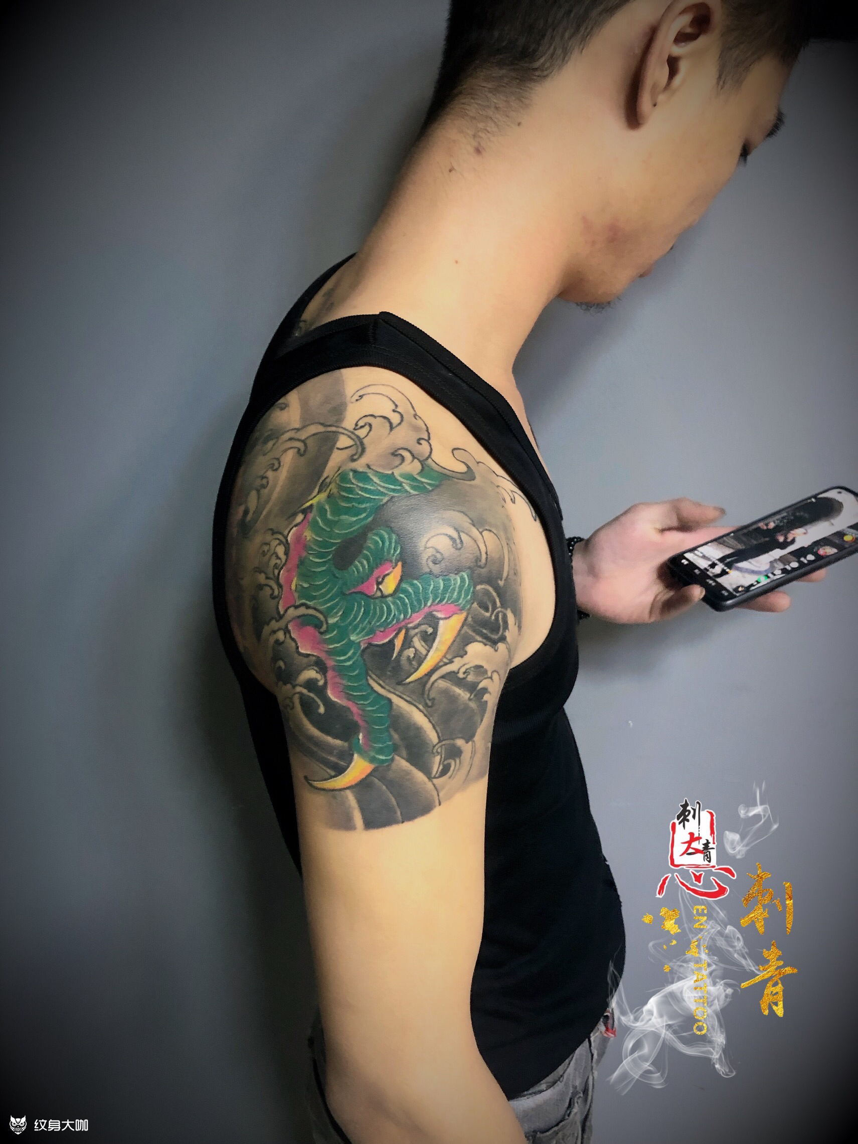 龙爪_纹身图案手稿图片_黄银波的纹身作品集