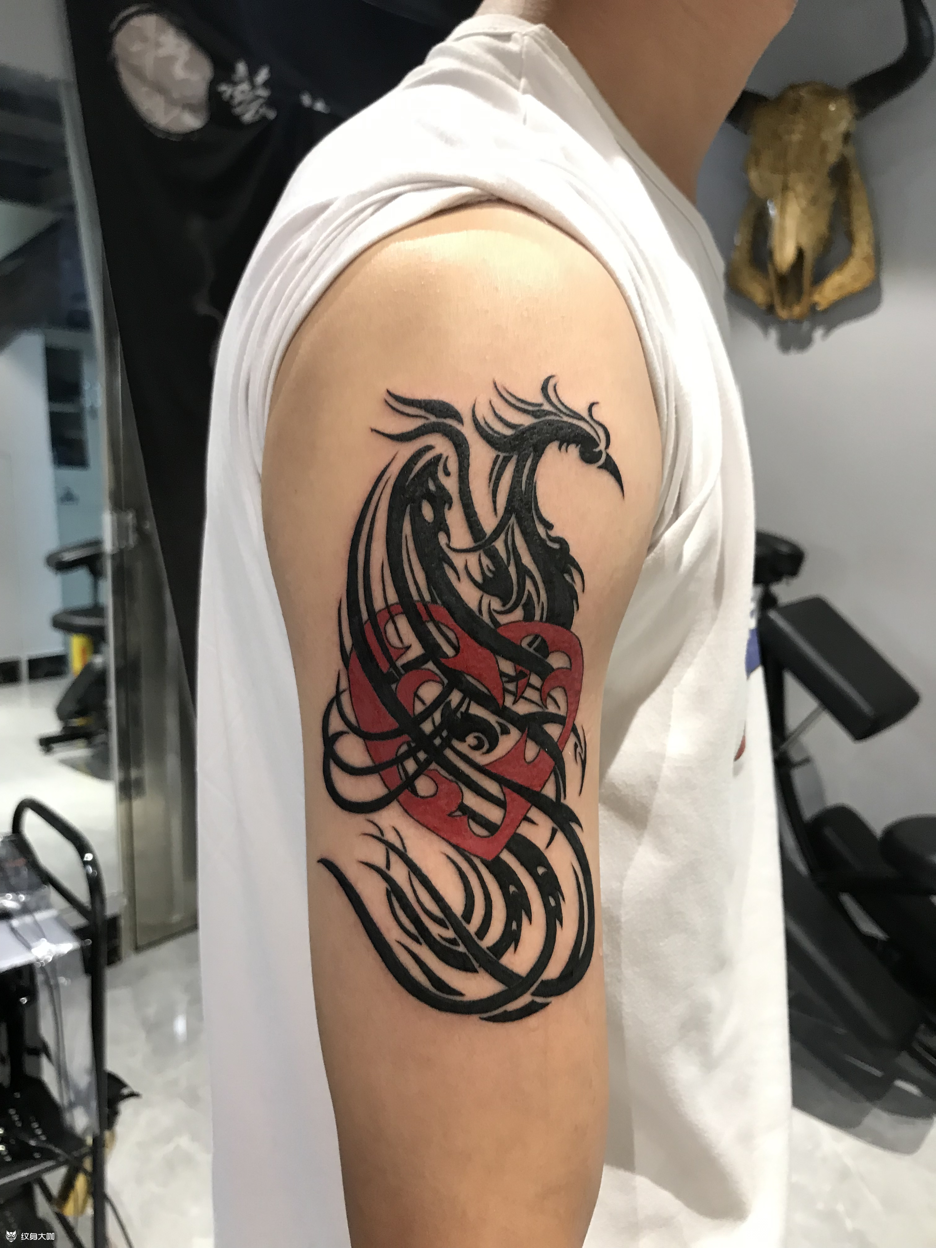 客人自己设计的凤_纹身吧社区 - 纹身大咖