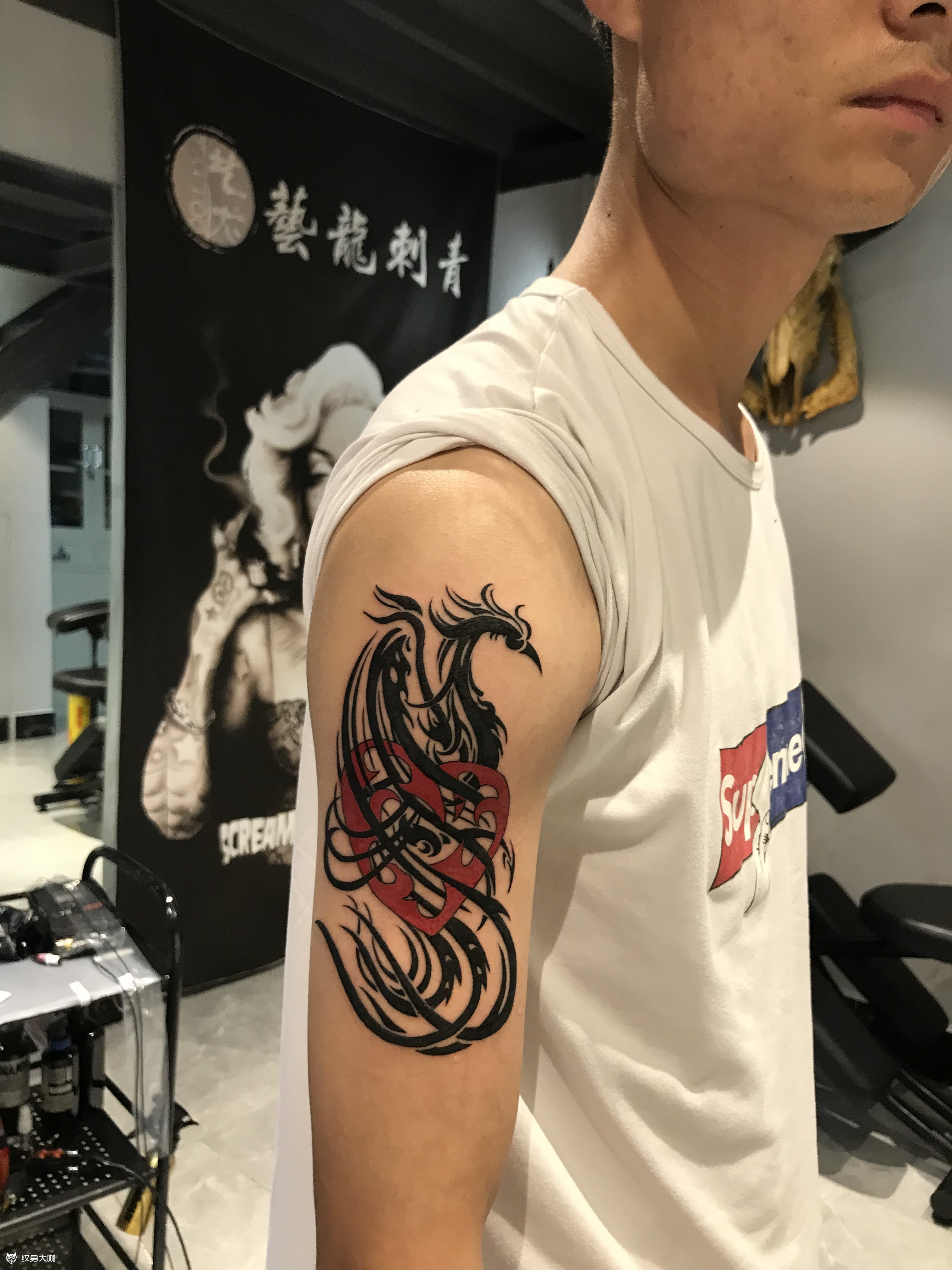 客人自己设计的凤_纹身吧社区 - 纹身大咖