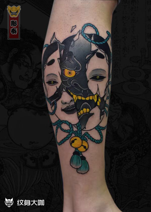 日式小图 般若62小面_纹身图案手稿图片_雕泰的纹身作品集