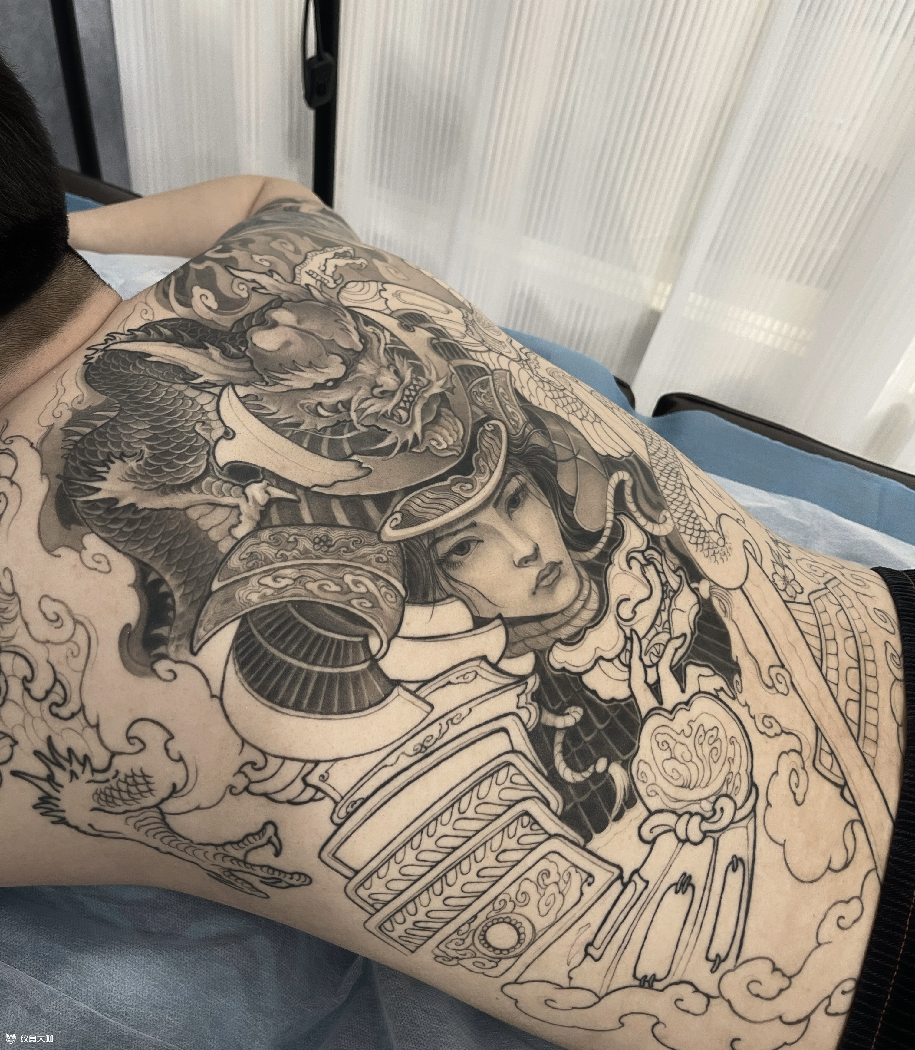 日本武士纹身 满背图片