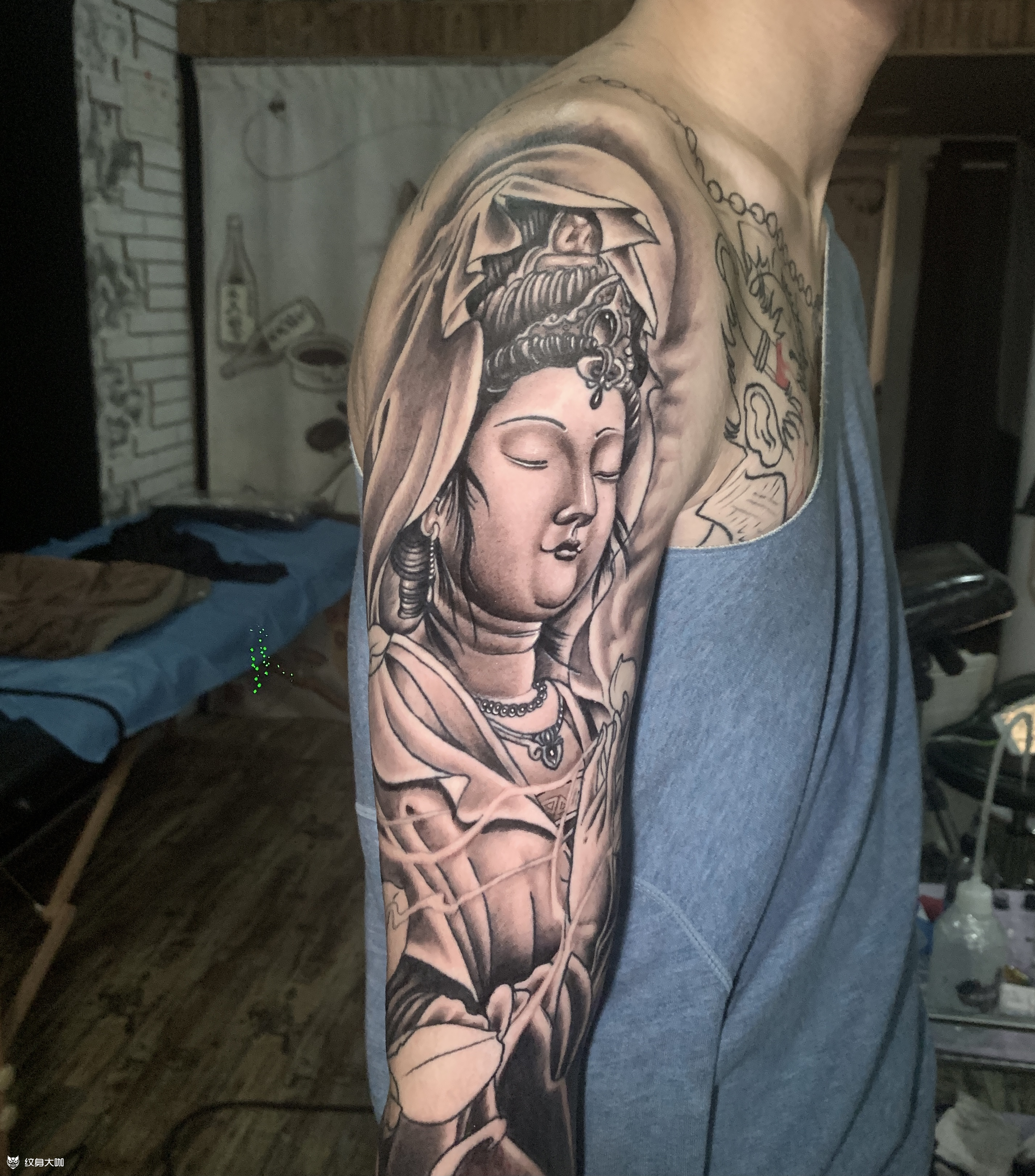 观音_纹身图案手稿图片_刘邦的纹身作品集