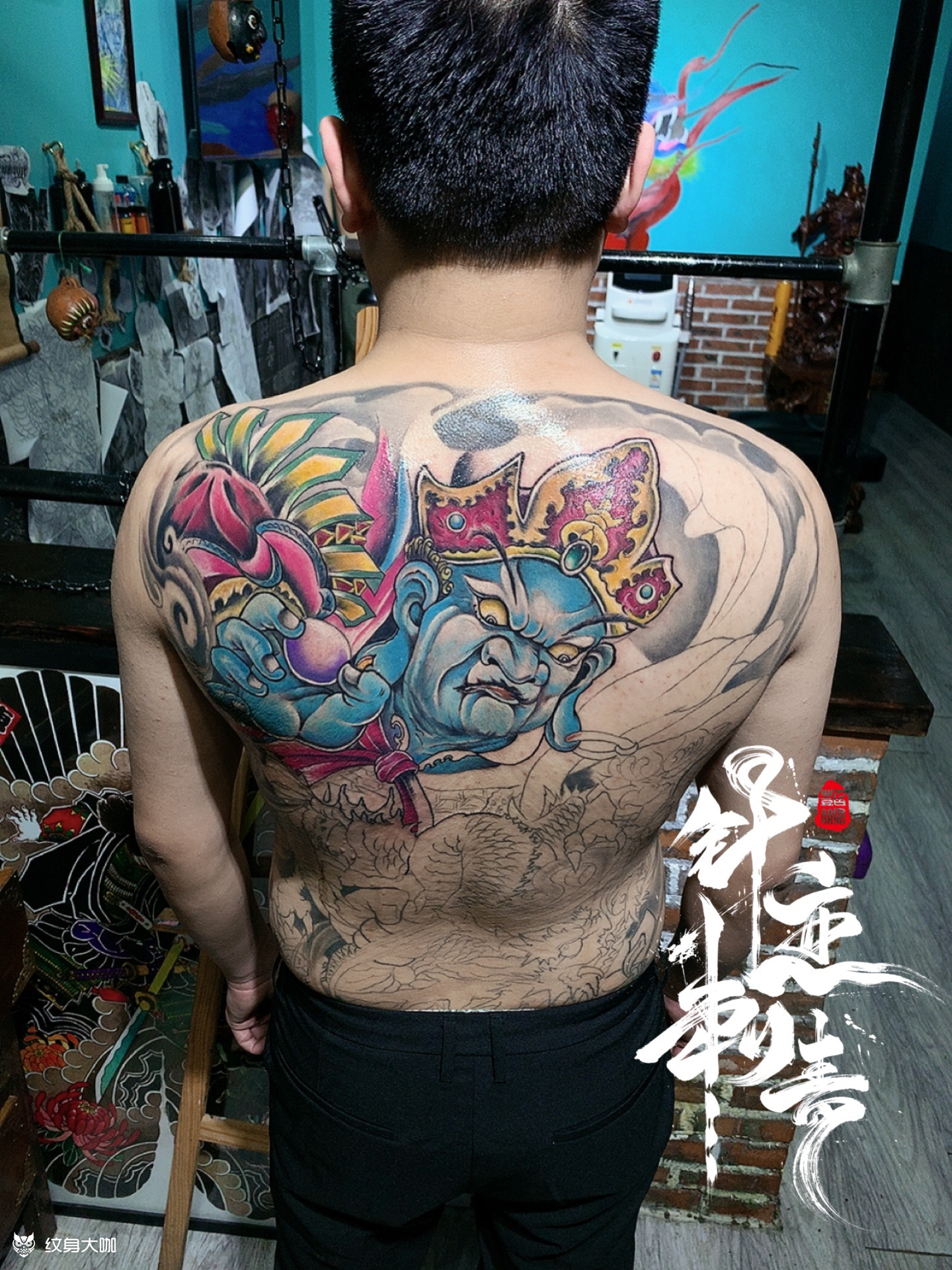 四大天王之一_纹身图案手稿图片_王艳鹏的纹身作品集